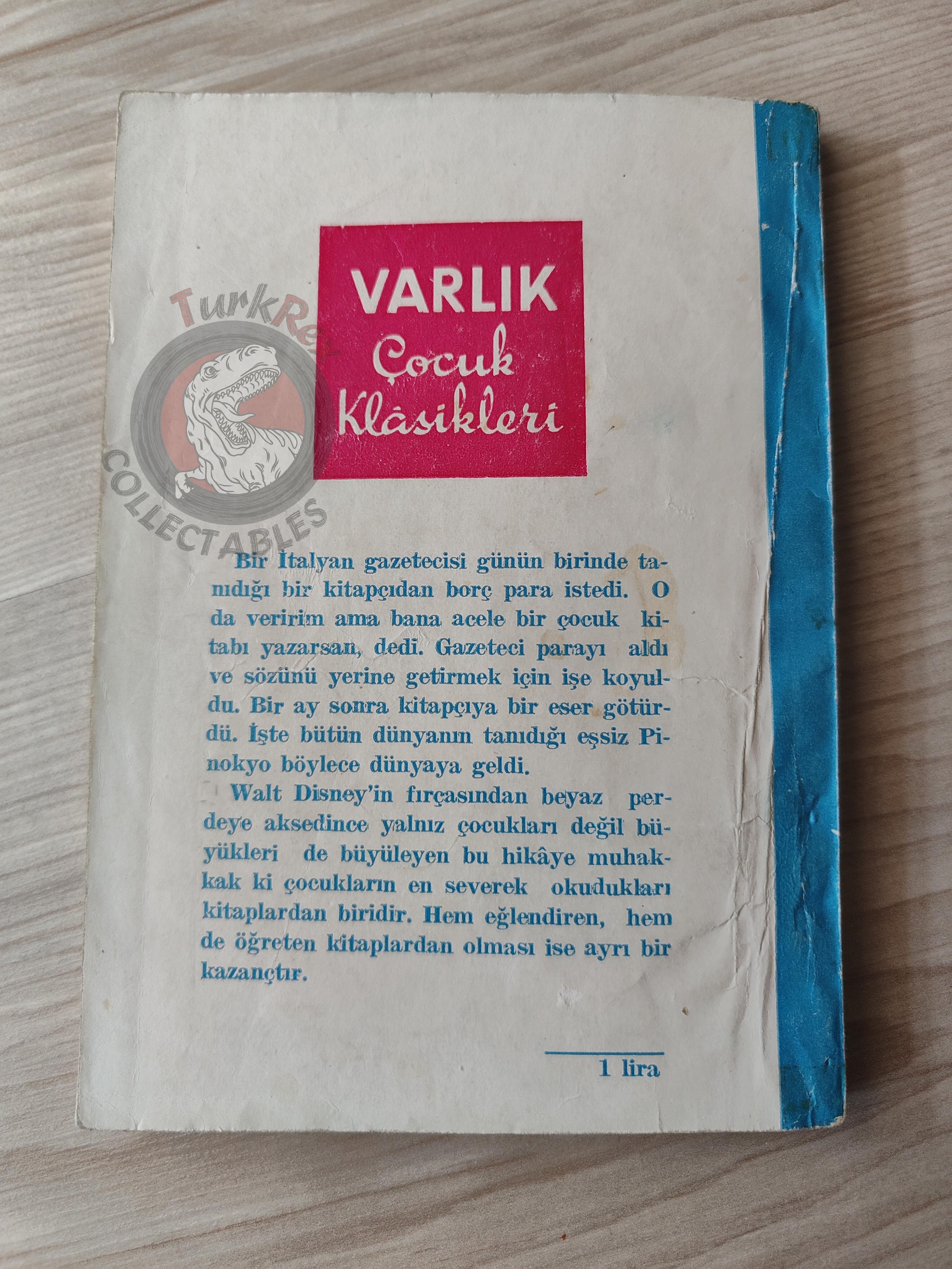 Carlo Collodi – Pinocchio 1956 Turkish Book Turkey Illustrated