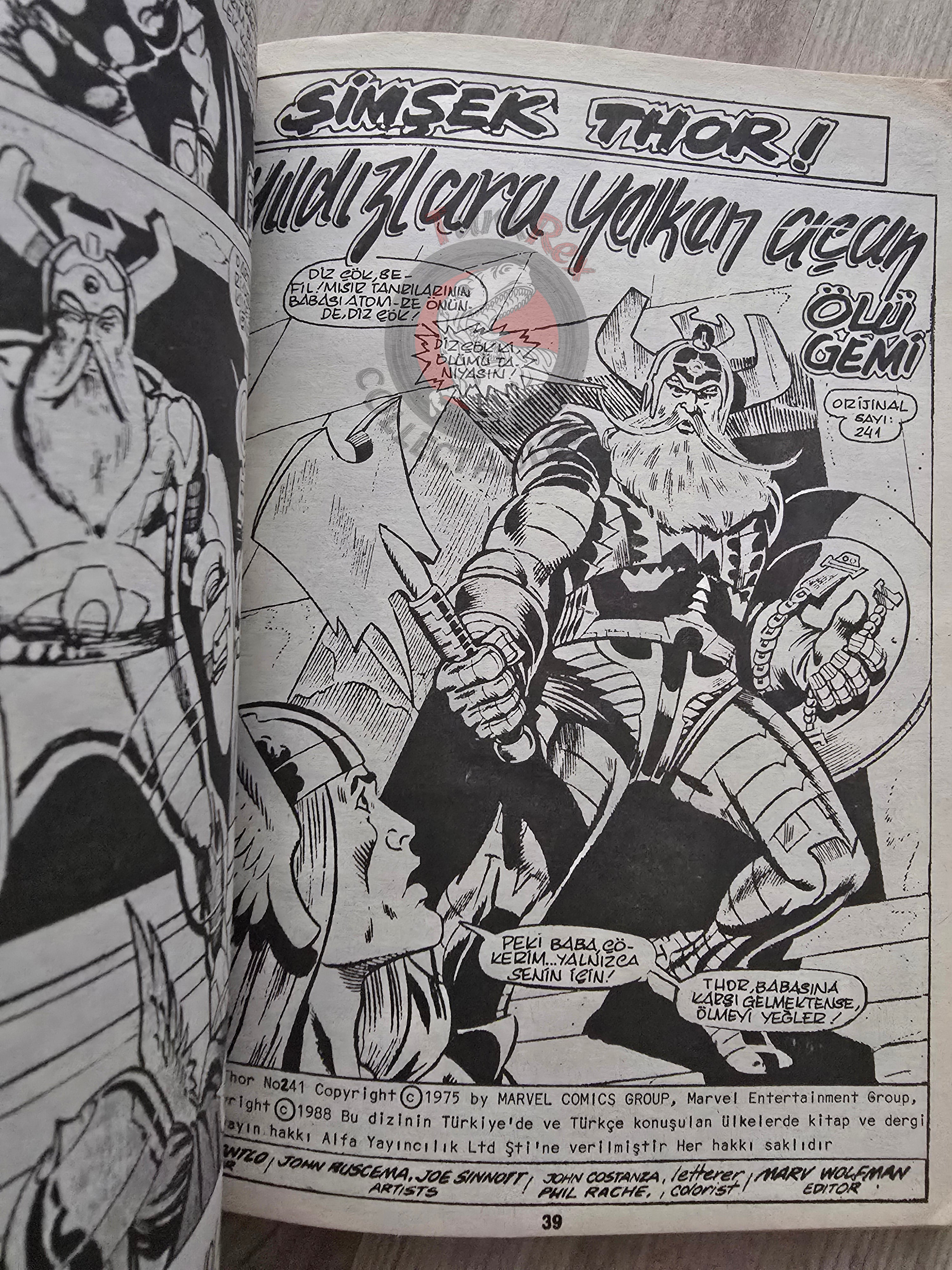 Thor Vol #8 1988 Turkish Comic Turkey The Mighty Thor #236–244 cover #209