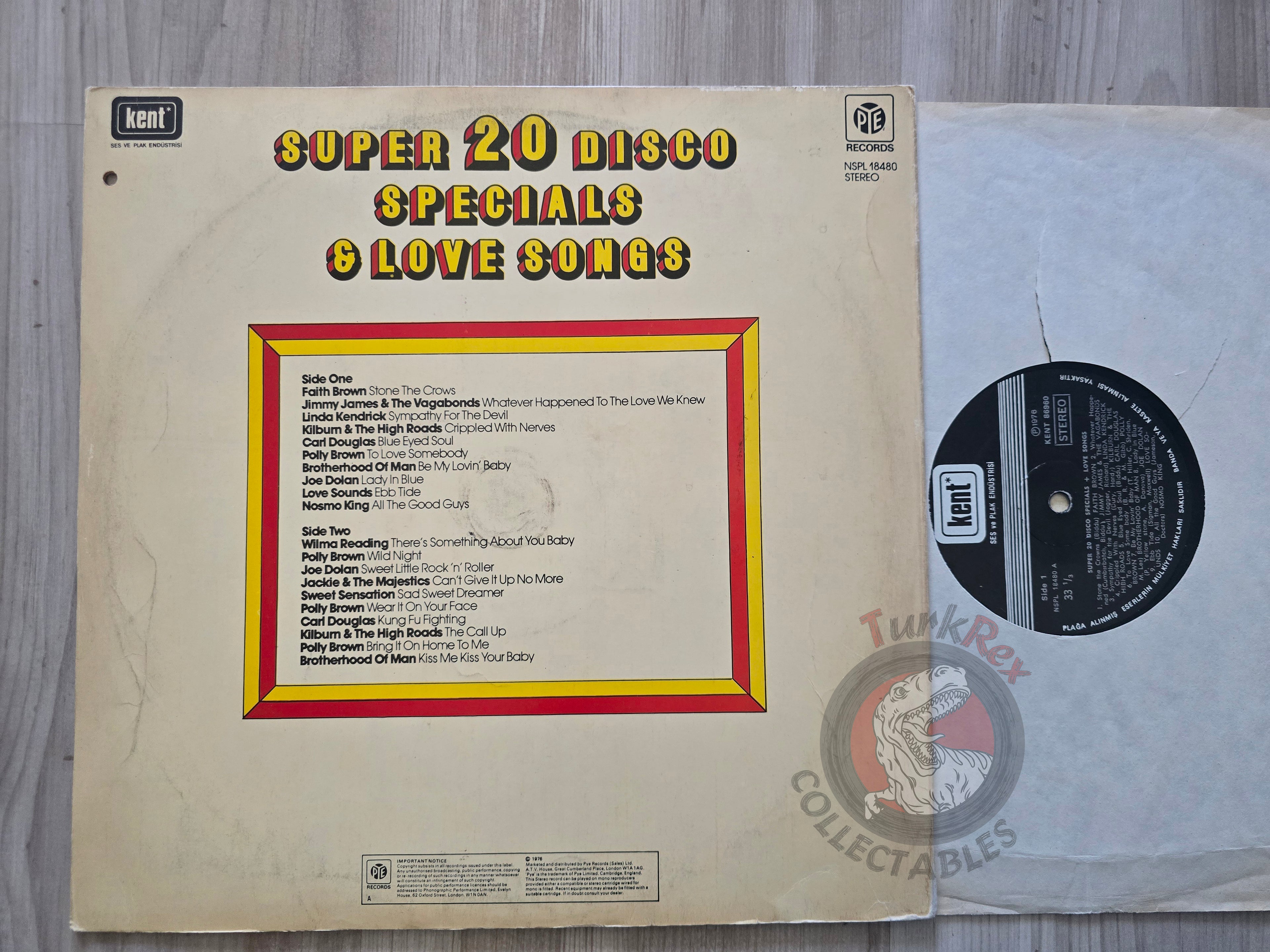 Various – Super 20 Disco Specials & Love Songs Turkish Pressing Vinyl Turkey Edition