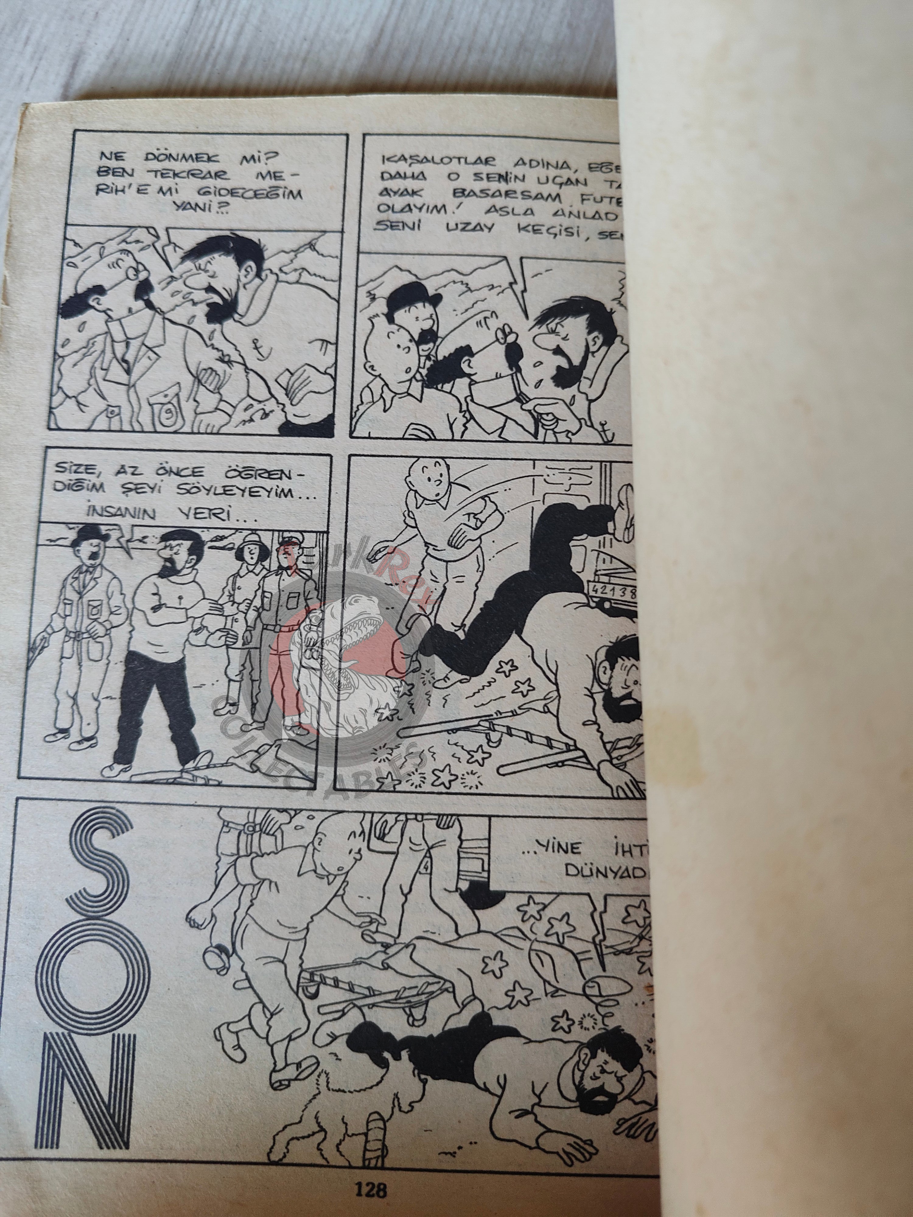 Tintin – Explorers on the Moon mid 1980s Turkish Edition Comic Turkey 2