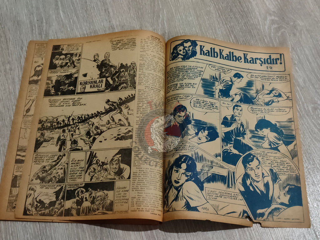 Binbir Roman #103 1950 The Count of Monte Cristo - Nat Pinkerton Turkish Comic Mag Turkey