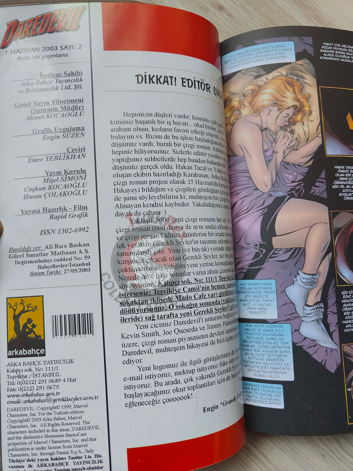 Daredevil Volume #1 Turkish Comic Turkey Marvel Knights #1–6