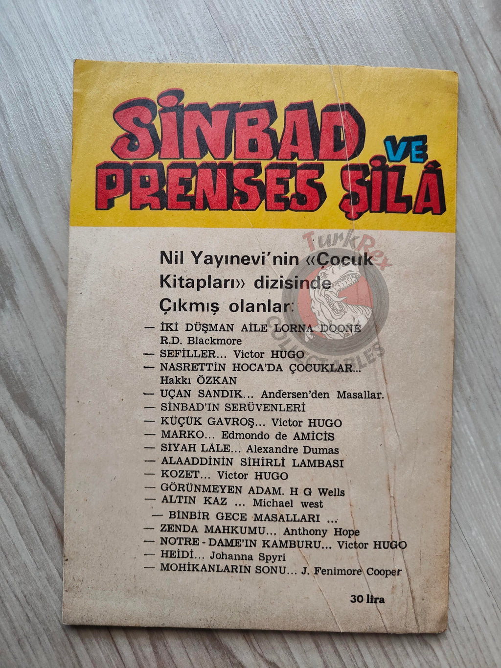 Sinbad the Sailor 1980 Turkish Book Turkey 1001 Nights Illustrated Shera