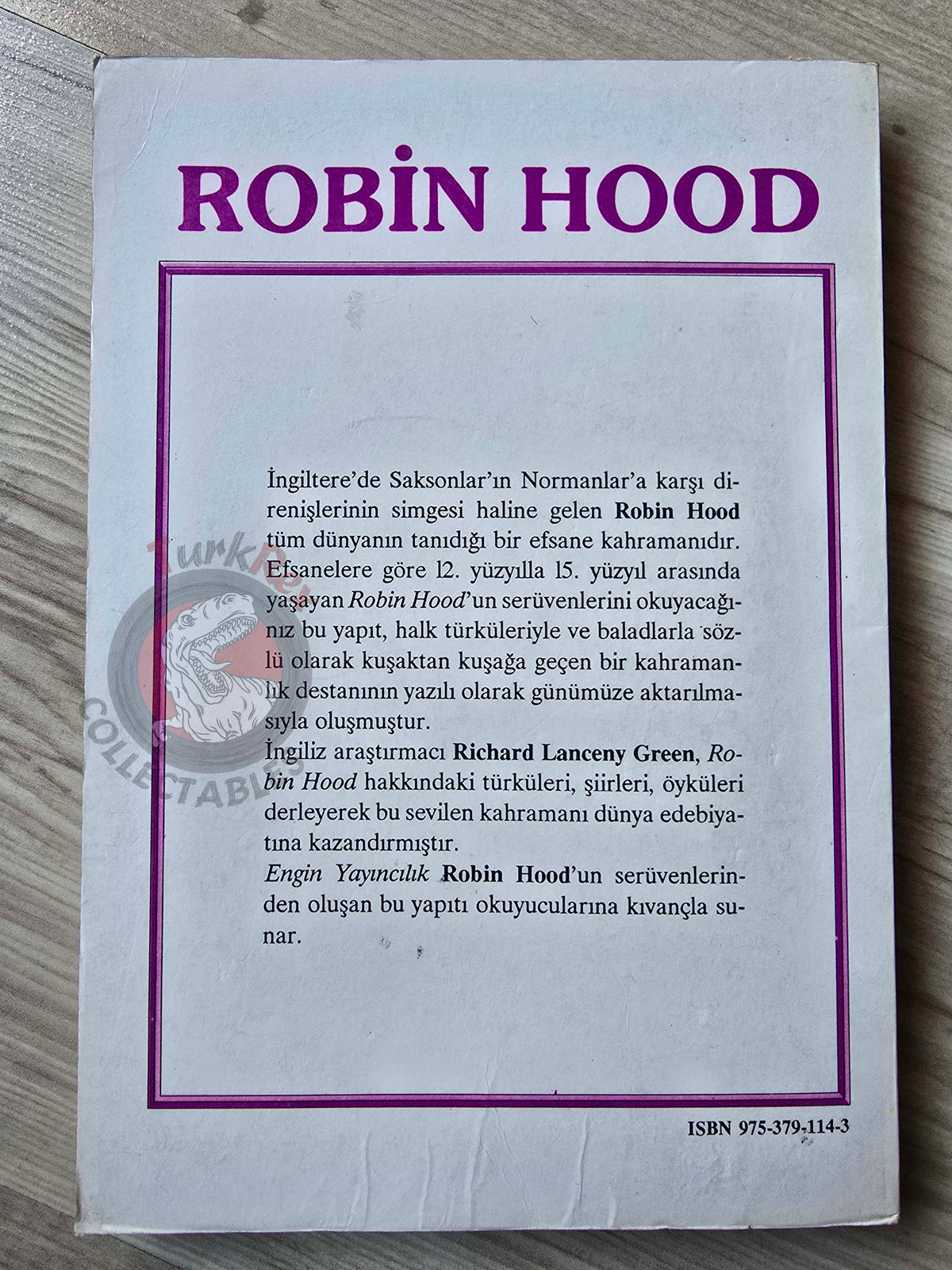 Robin Hood – R. N. Green 1992 Turkish Book Turkey Illustrated