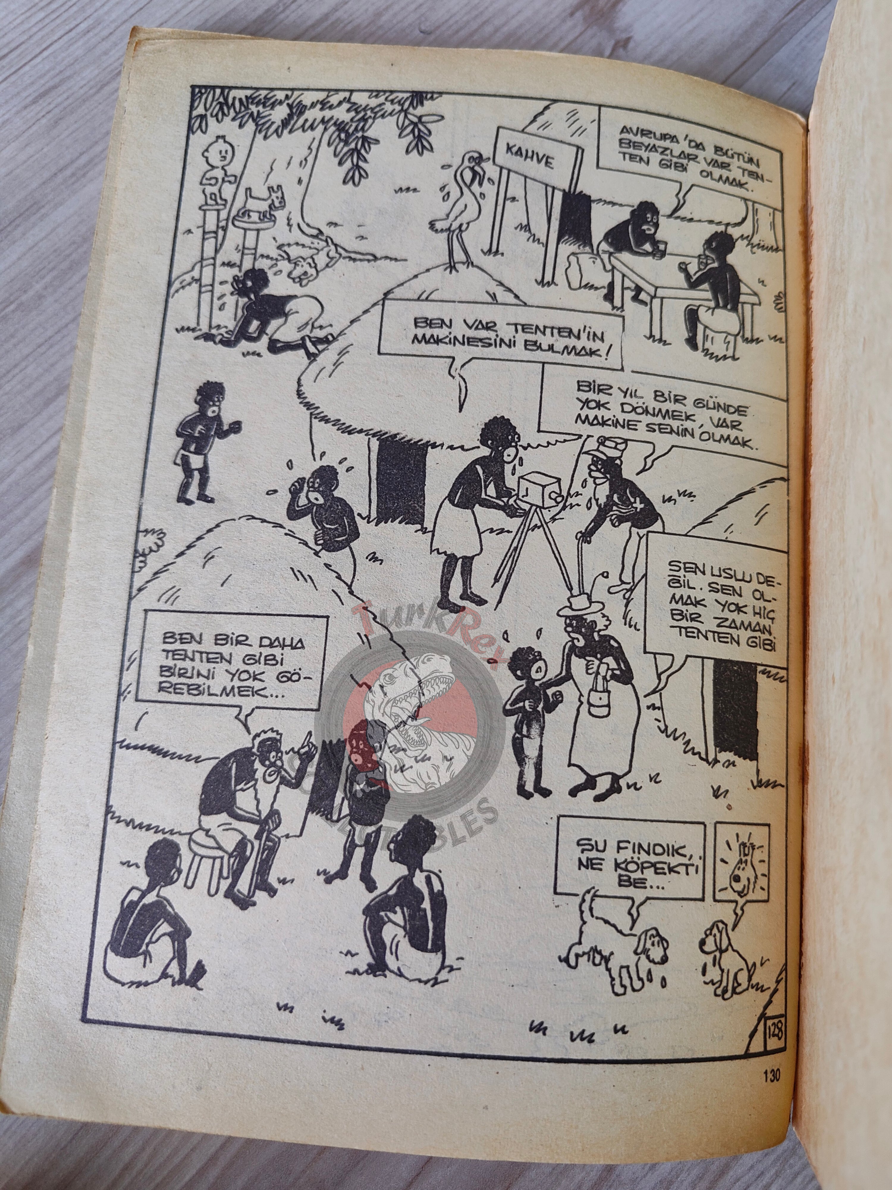 Tintin – Tintin in the Congo mid 1980s Turkish Edition Comic Turkey 1