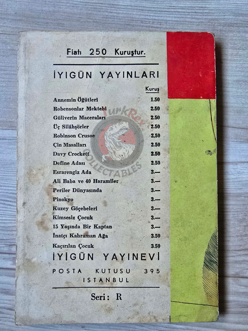 Chinese Fairy Tales 1964 Turkish Book Turkey Illustrated Huang and the Thunder Genie