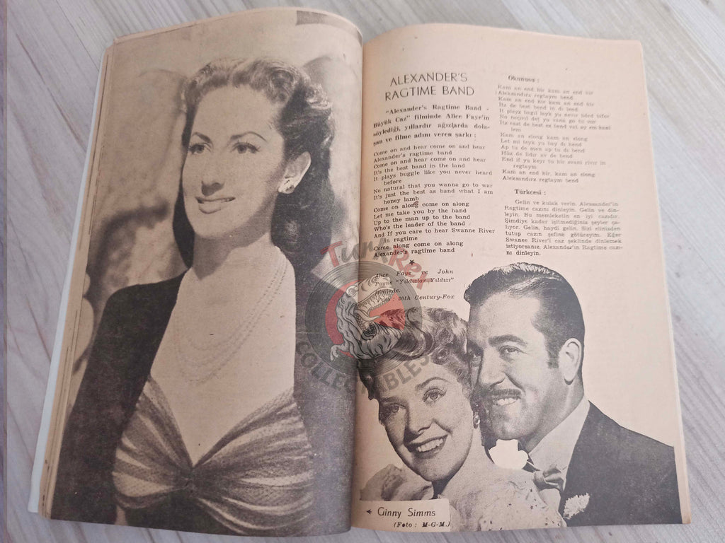 Yıldız 1946 50 Film Songs Turkish Mag Turkey Hollywood Deanna Durbin Alice Faye Lucille Ball
