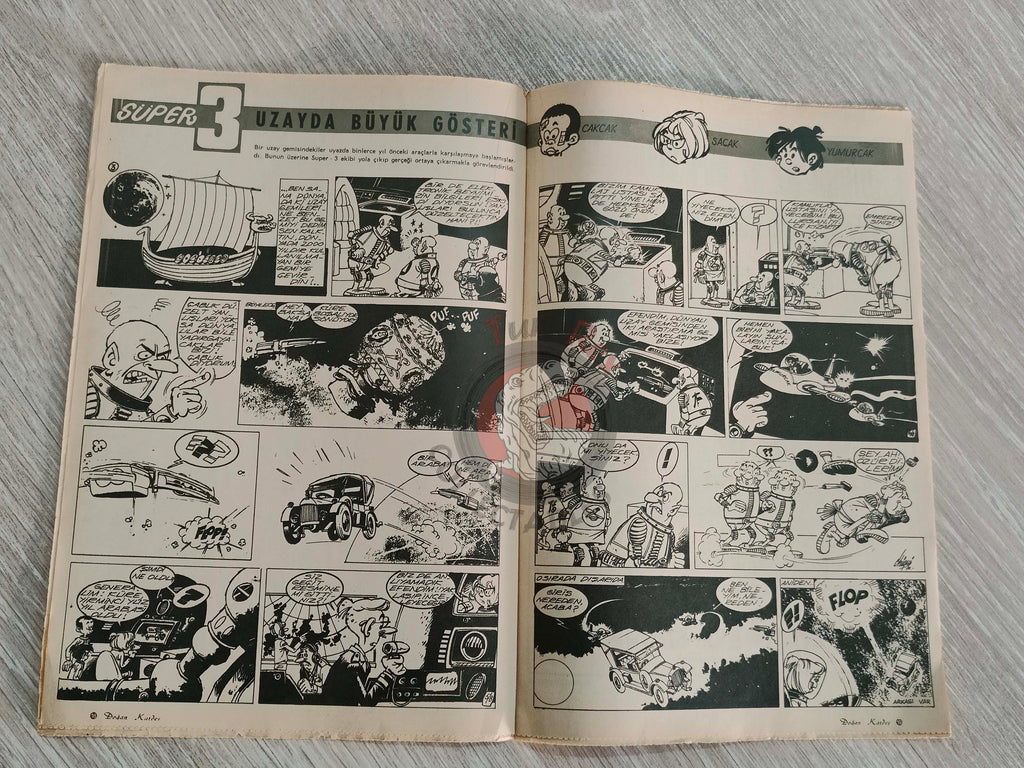 Doğan Kardeş 1971 Magazine #31 Turkish Comic Turkey Johnny Galaxy, Alice In Wonderland