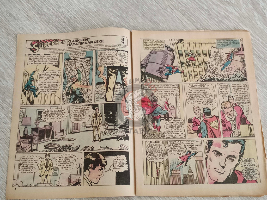 Tercüman Çocuk #44 1982 Turkish Comic Turkey Superman Star Wars #29 The Flintstones Tounga Cubitus