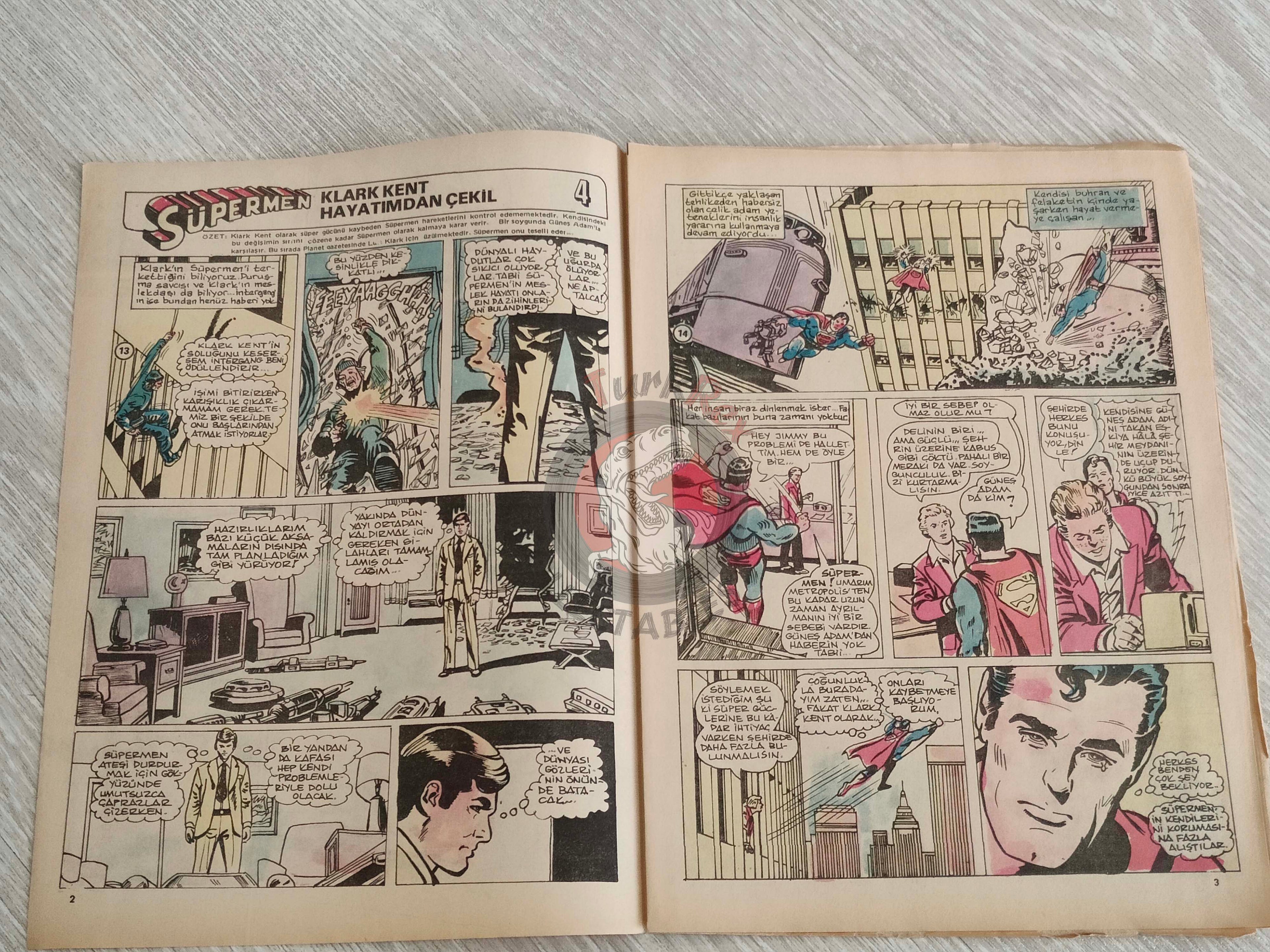 Tercüman Çocuk #44 1982 Turkish Comic Turkey Superman Star Wars #29 The Flintstones Tounga Cubitus