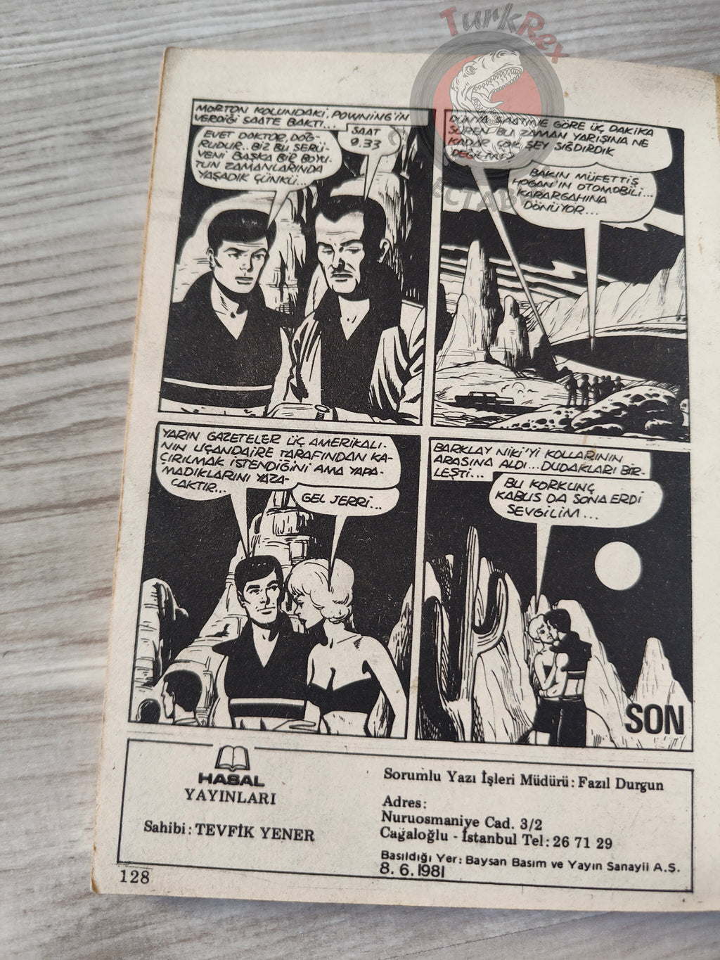 Uzay #1 1981 Turkish Comic Turkey Space Science Fiction