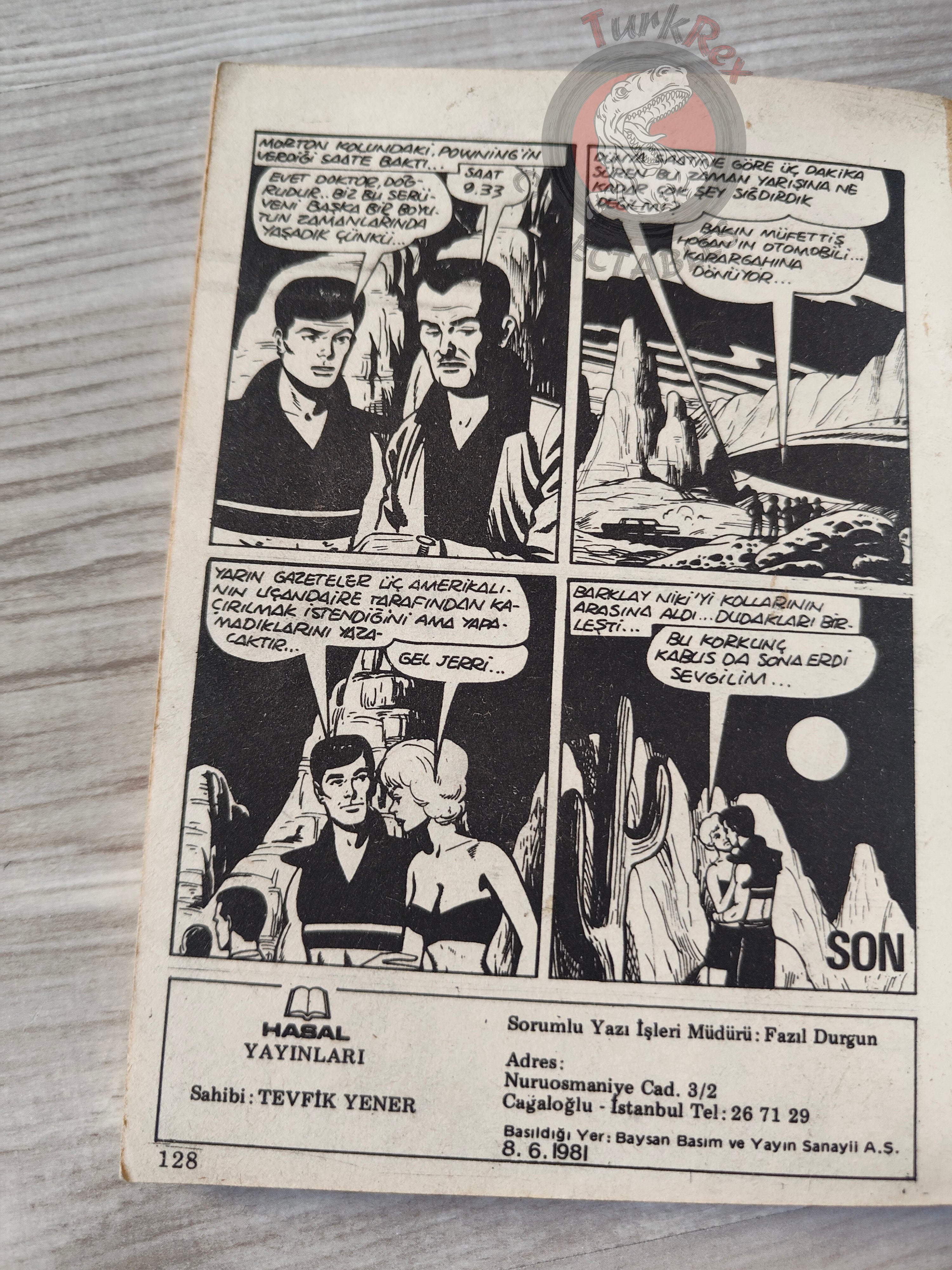 Uzay #1 1981 Turkish Comic Turkey Space Science Fiction
