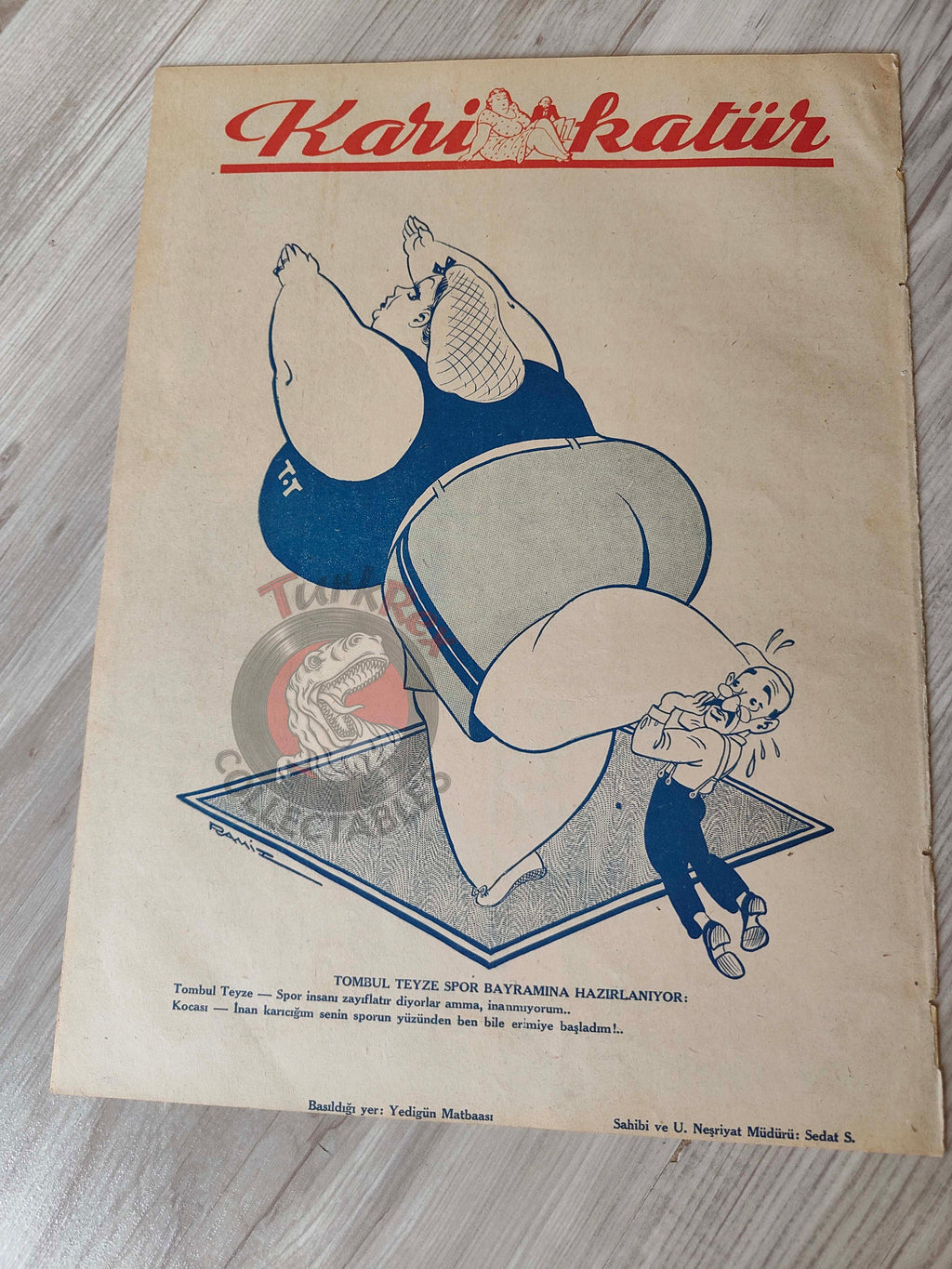 Karikatür 1942 Humor Magazine Turkish Turkey Britain Soviet Union United States WW2 era pin-up France