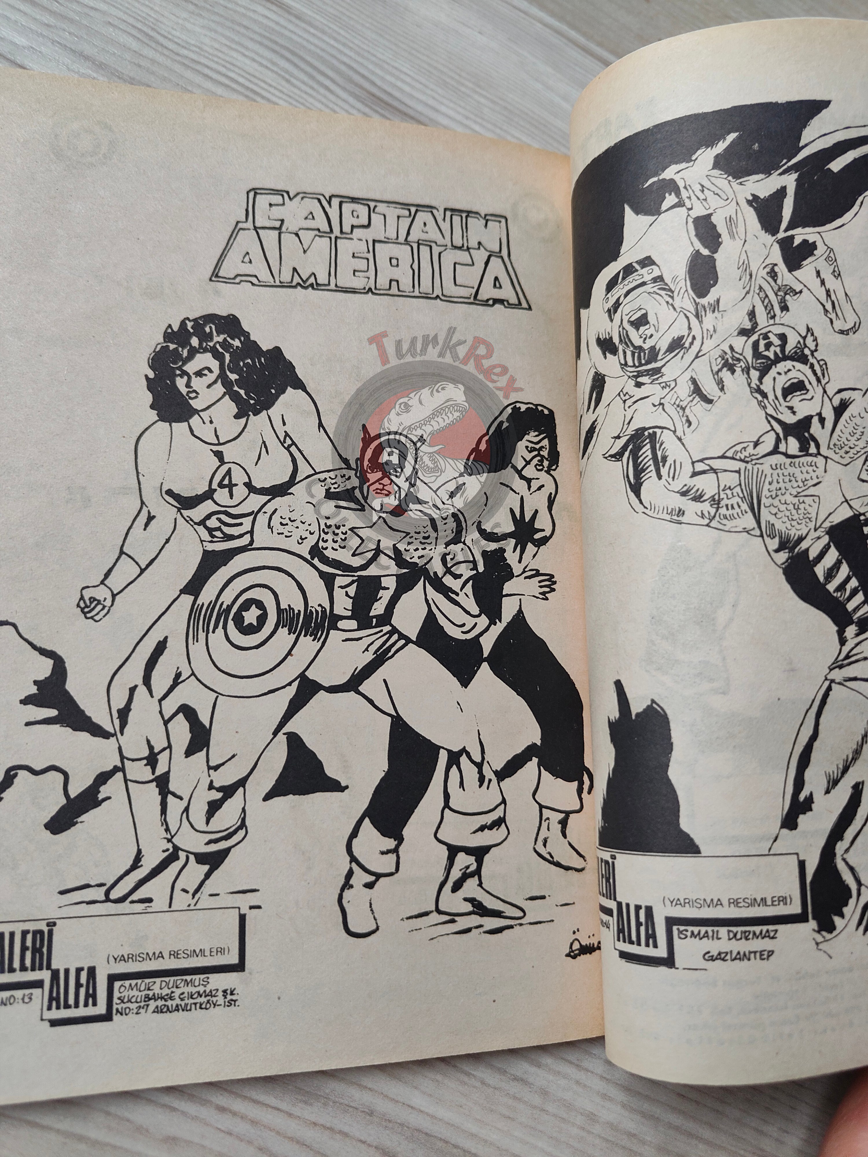 Captain America – Issue #6 1988 Turkish Comic Turkey #175 #176 #177 #178