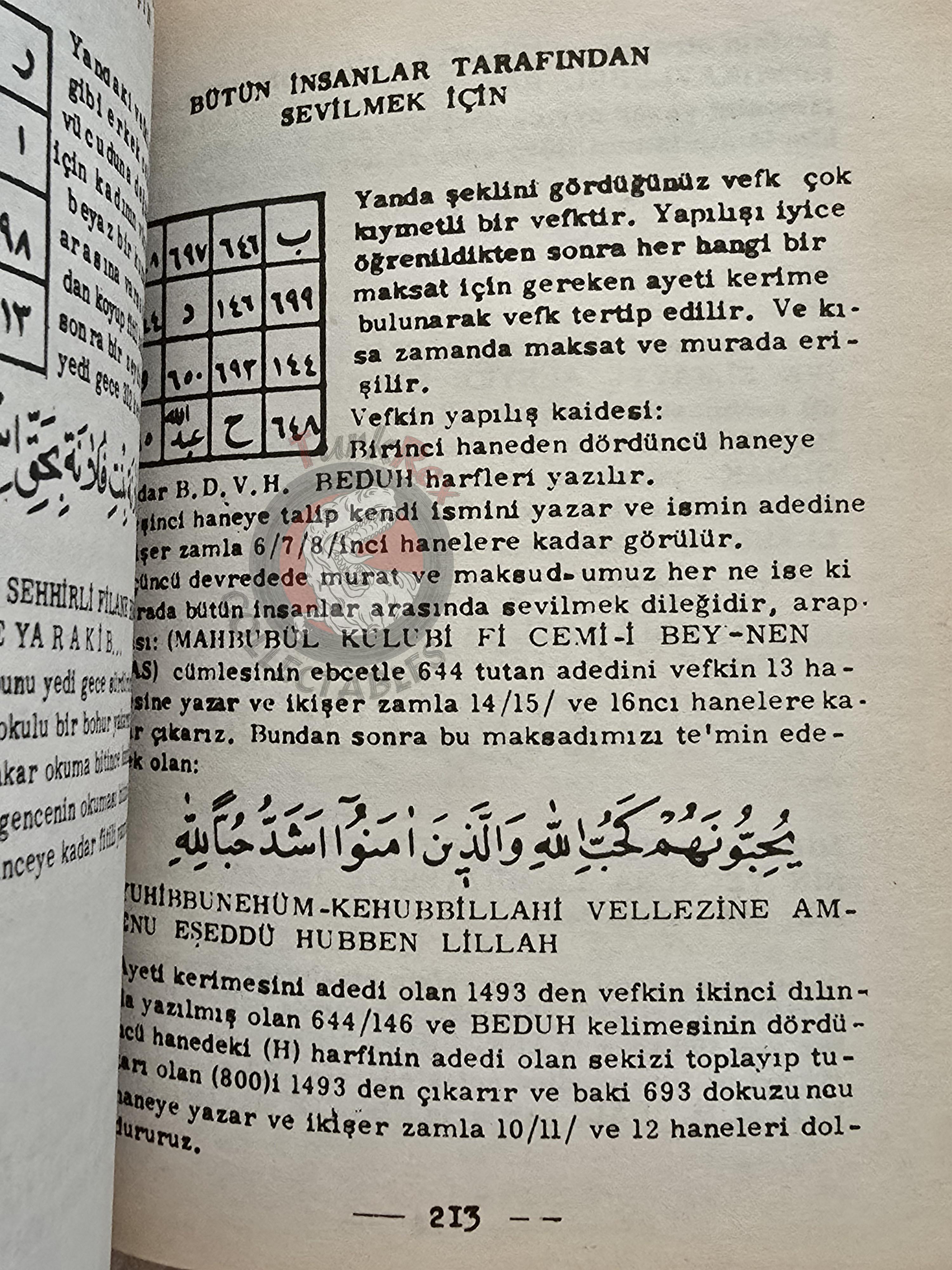 Hidden Sciences Vol 5 Islamic Occult Havass Vefq Spells Charm Turkish Book Islam Talisman