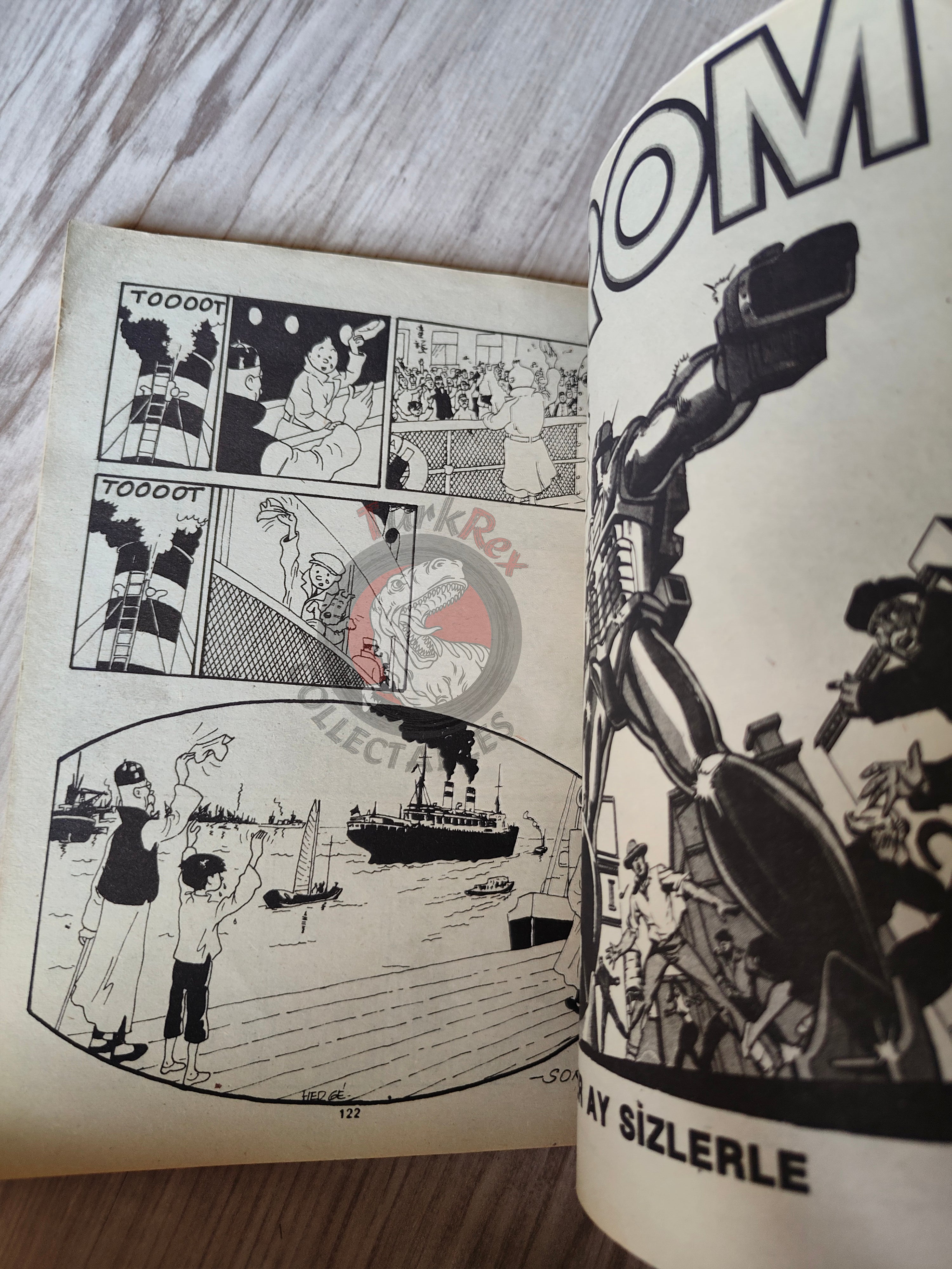 Tintin – The Blue Lotus mid 1980s Turkish Edition Comic Turkey 2