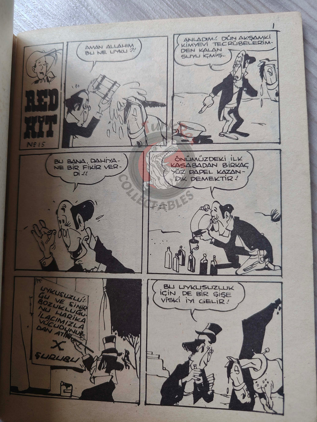 Lucky Luke #5 L’Elixir du Docteur Doxey 1972 Turkish Comic Turkey Le Vieux Nick Boule et Bill