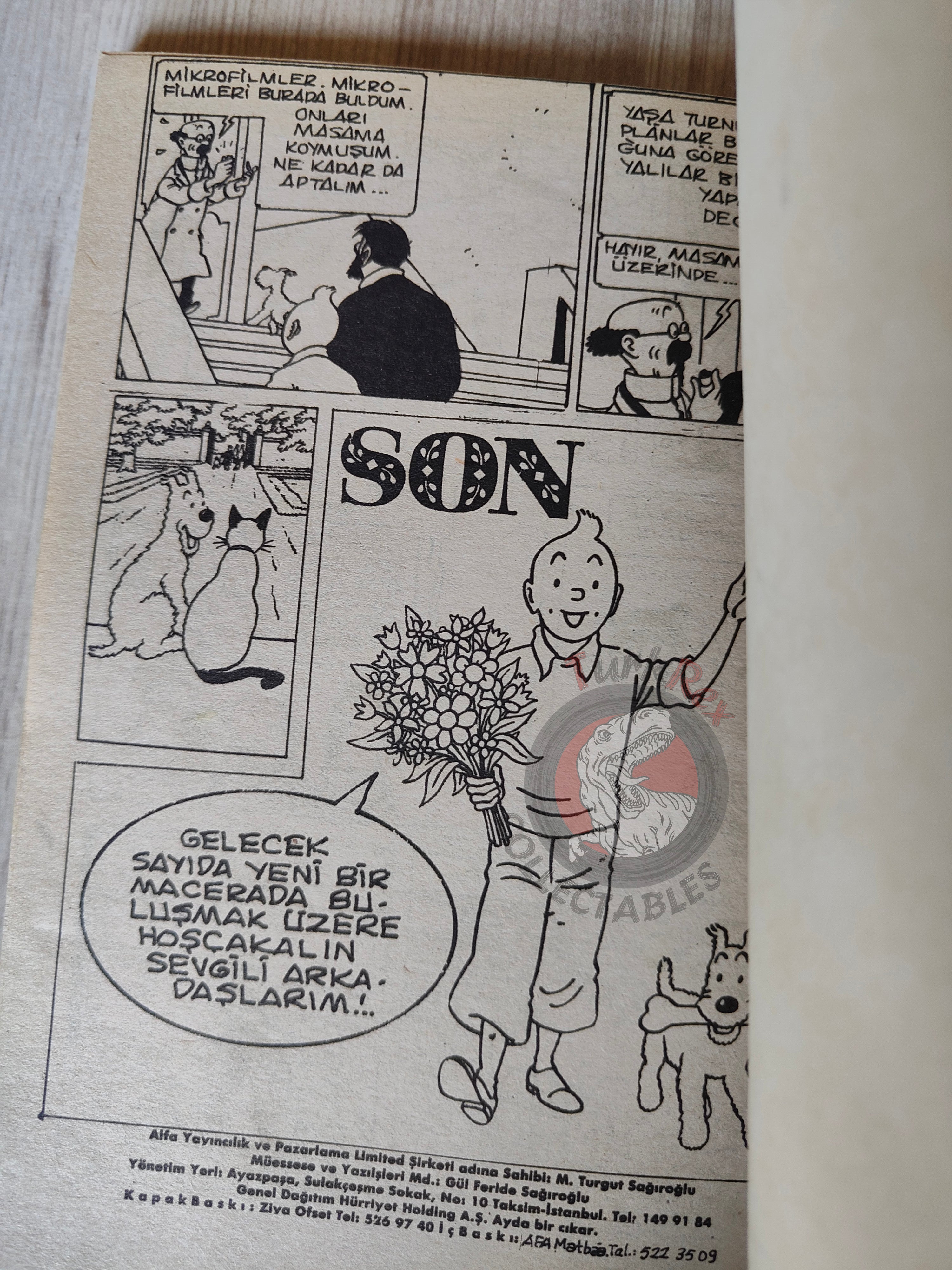 Tintin – The Calculus Affair mid 1980s Turkish Edition Comic Turkey 2
