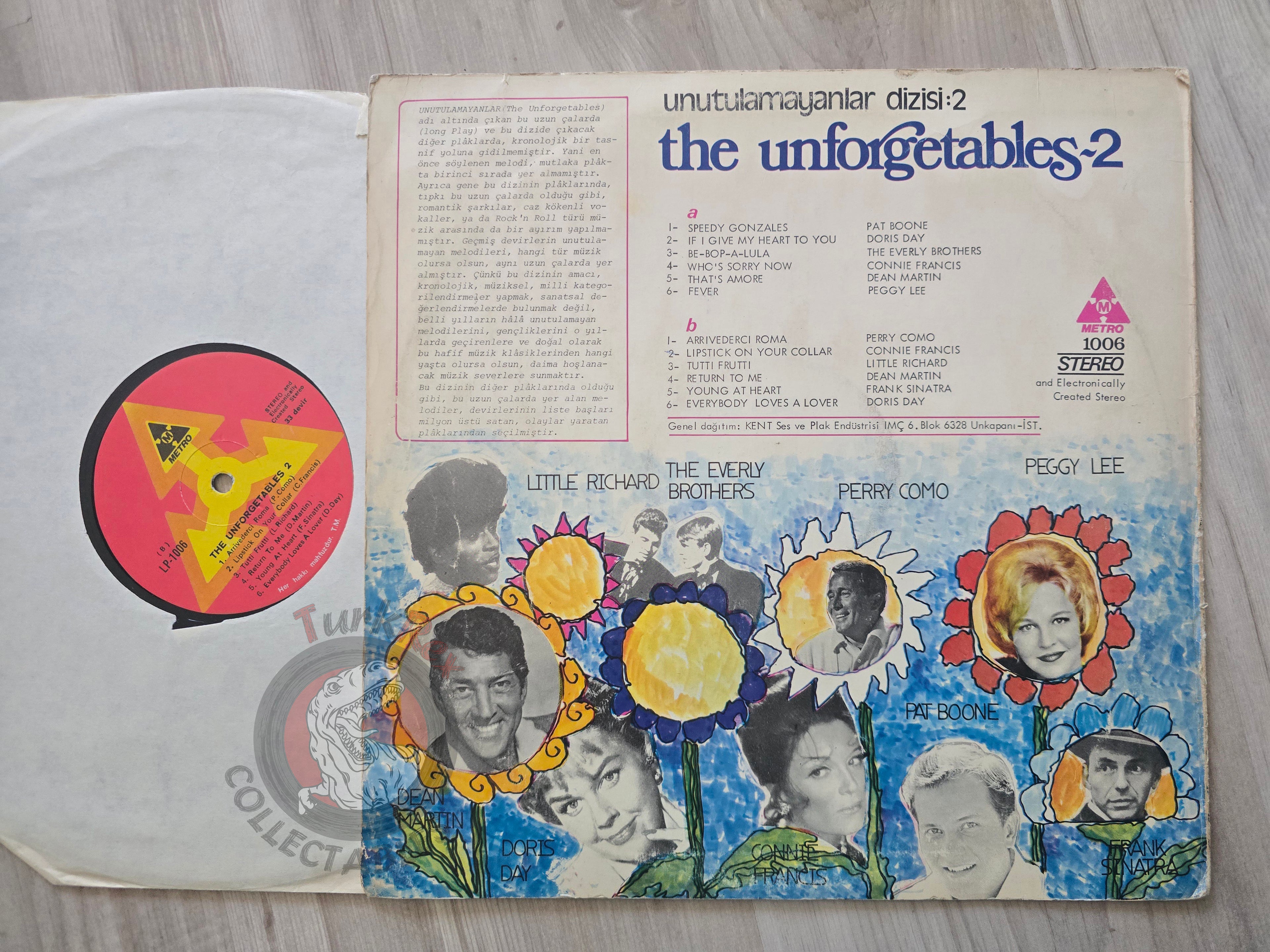 Various – The Unforgetables 2 Turkish Pressing Vinyl Turkey Edition