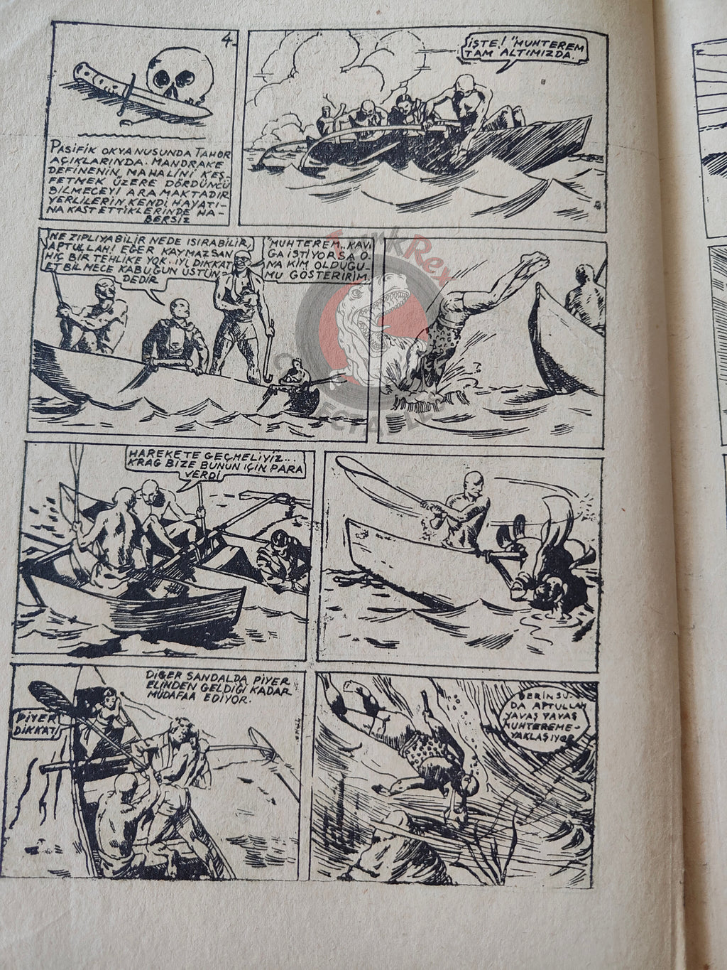 1001 Özel #6 1950 Mandrake the Magician Turkish Comic Mag Turkey