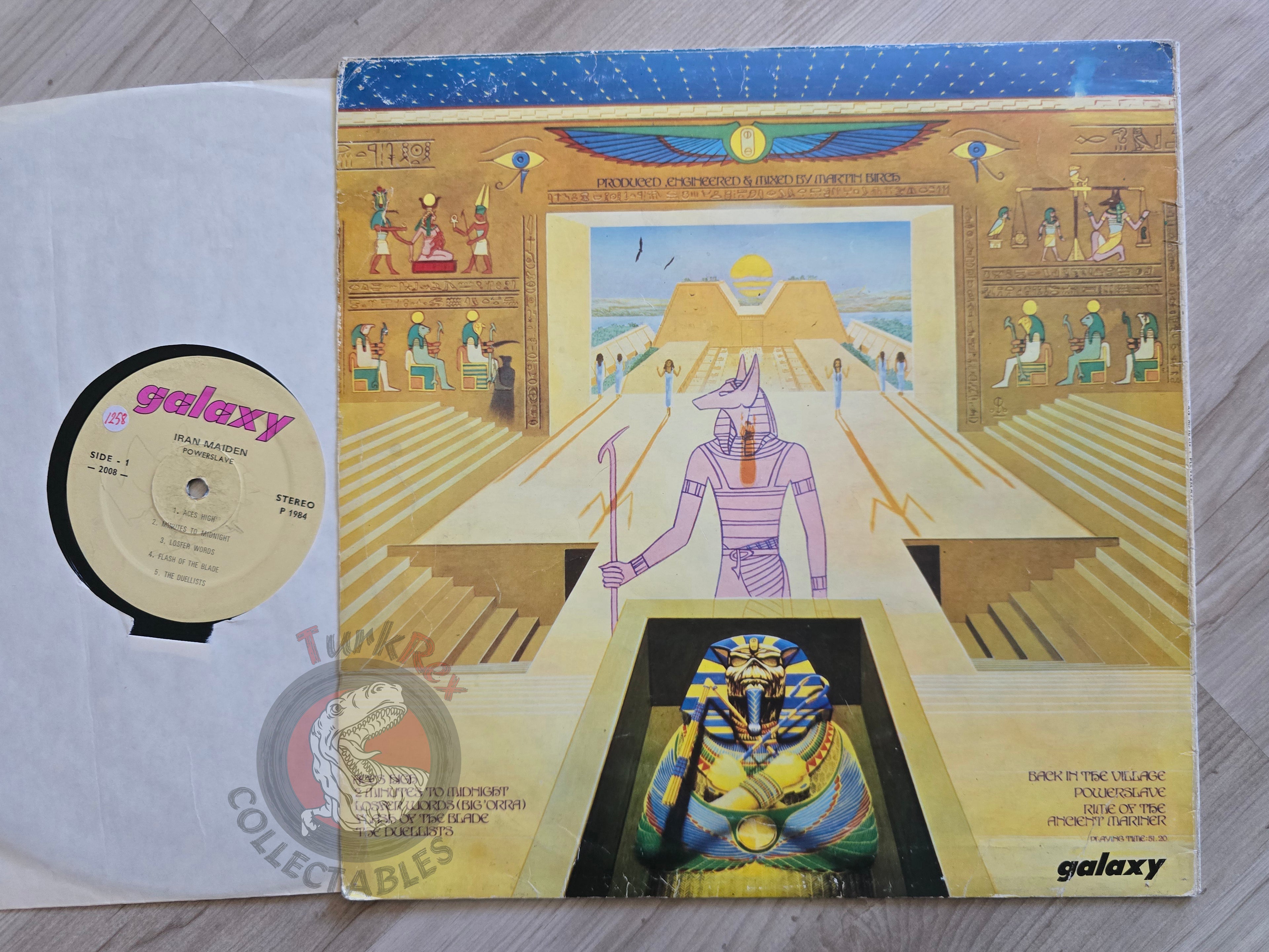 Iron Maiden - Powerslave Turkish Pressing Vinyl Turkey Edition Missprint