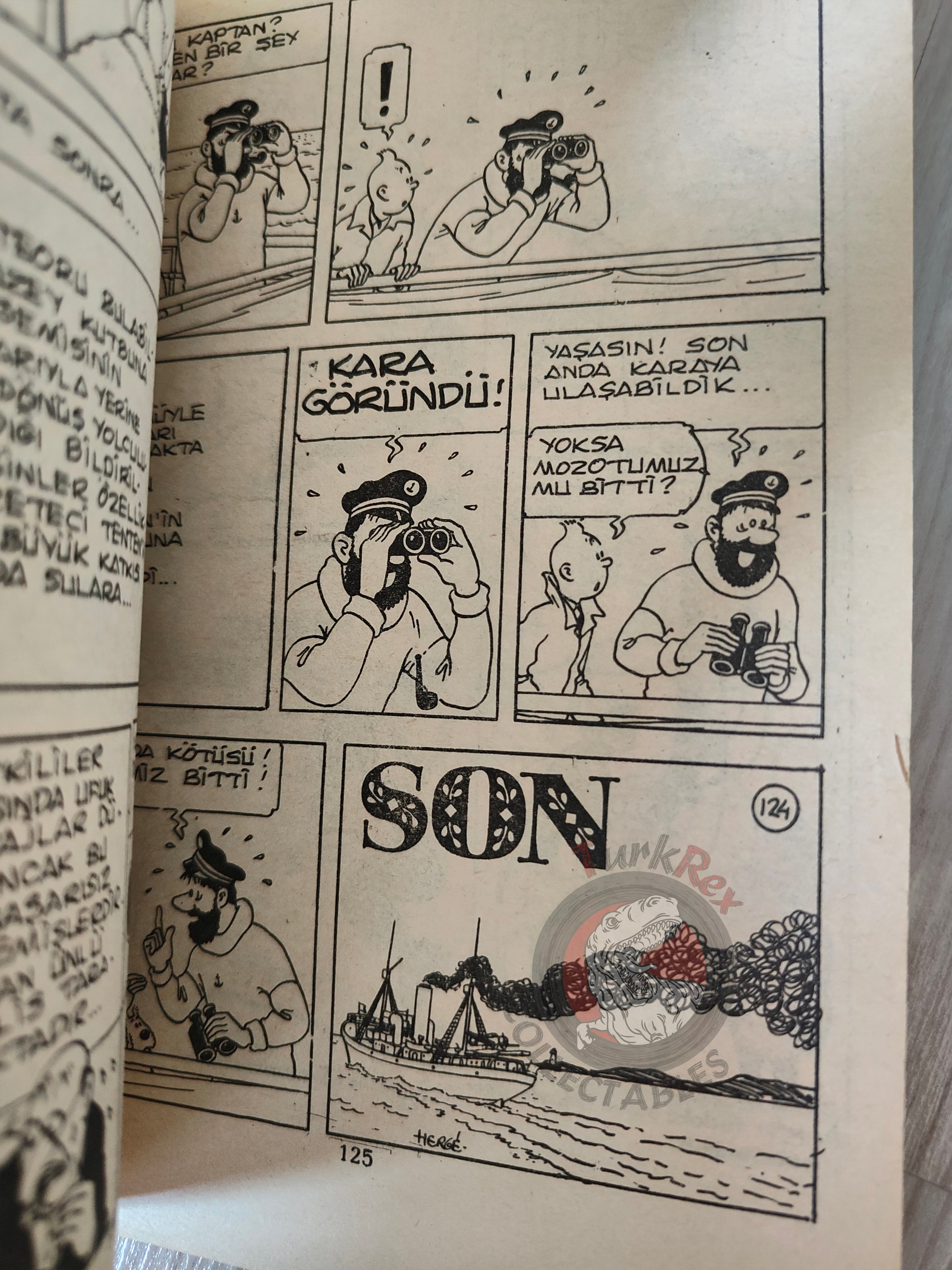 Tintin – The Shooting Star early 1980s Turkish Edition Comic Turkey 2