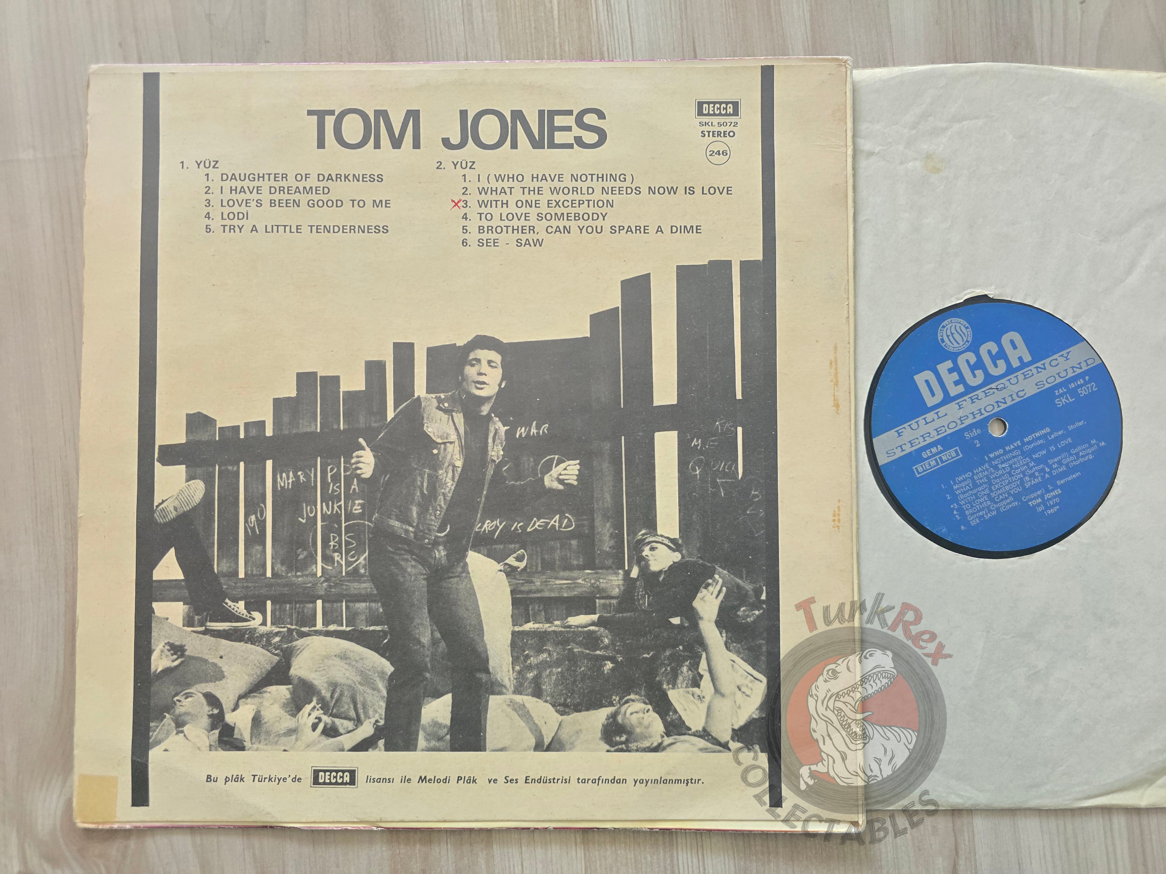 Tom Jones – I Who Have Nothing Turkish Pressing Vinyl Turkey Edition