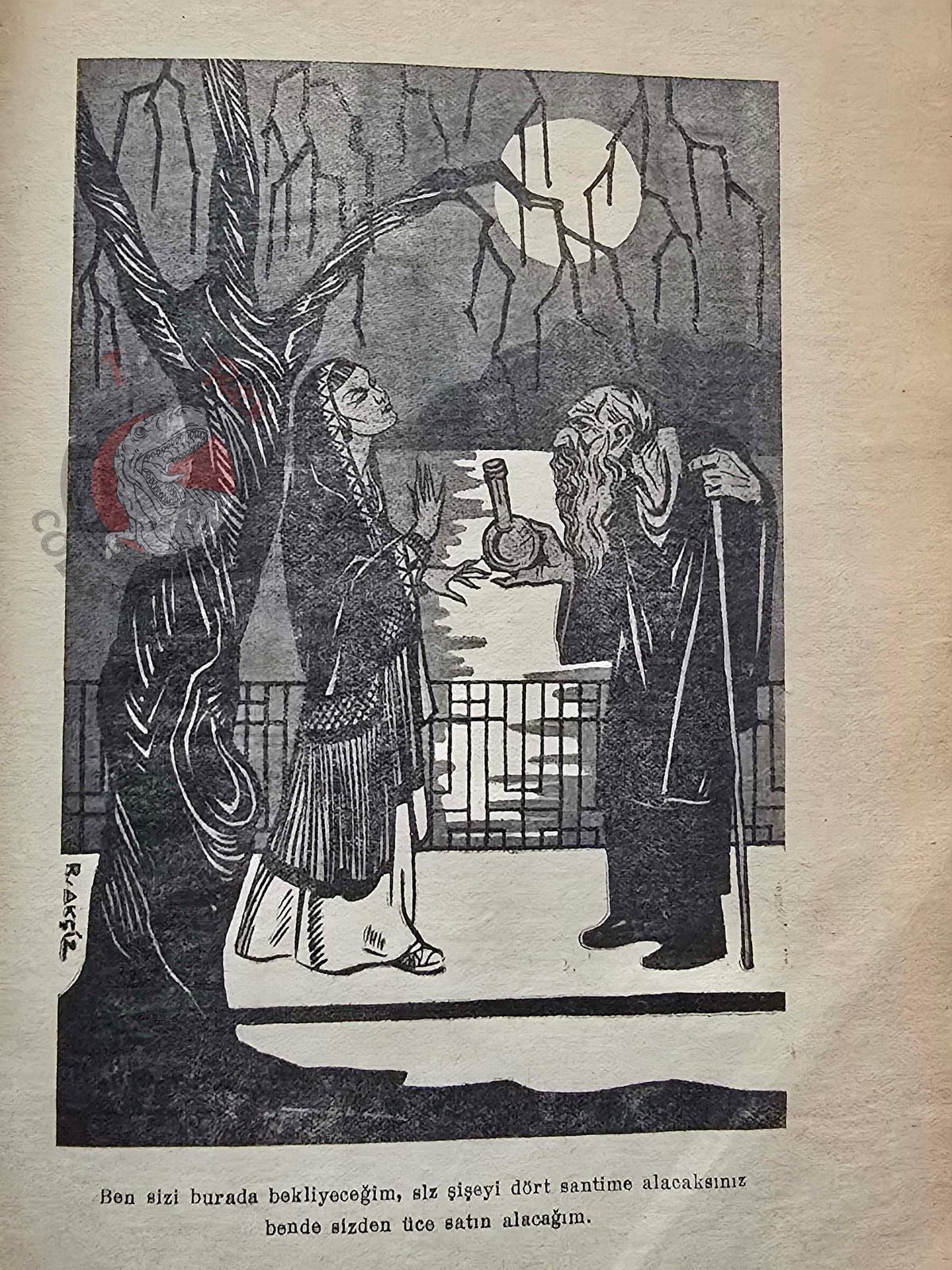 Robert Louis Stevenson – The Bottle Imp 1944 Turkish Book Turkey Illustrated