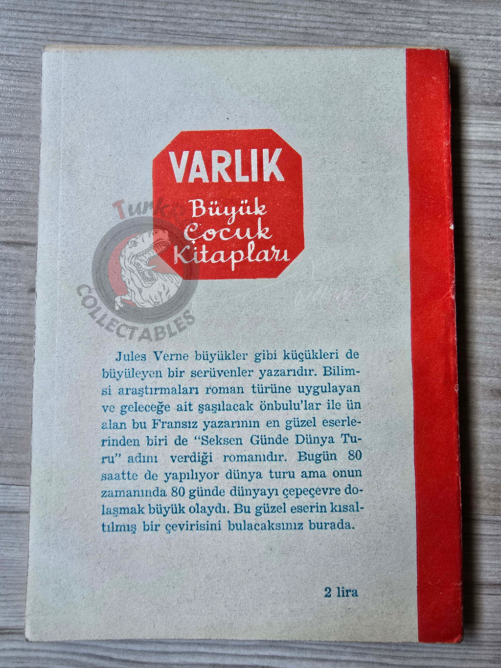 Jules Verne – Around the World in Eighty Days 1969 Turkish Book Turkey Illustrated