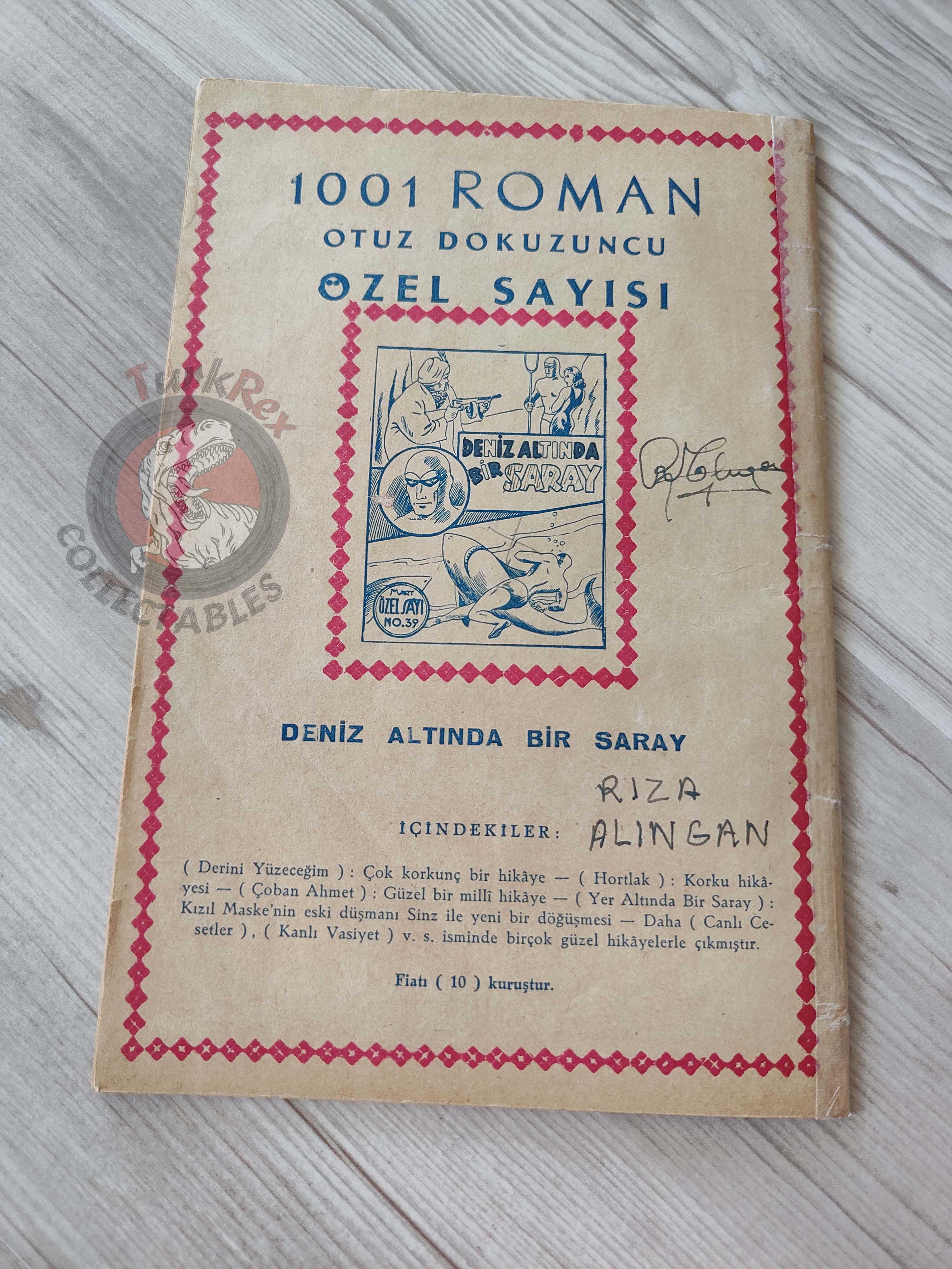 1001 Roman 1943 The Bloody Mark Turkish Comic Mag Turkey