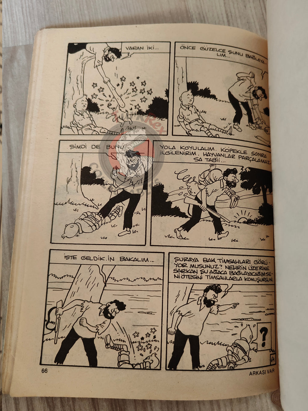 Tintin – Tintin in the Congo 1980s Turkish Edition Comic Turkey