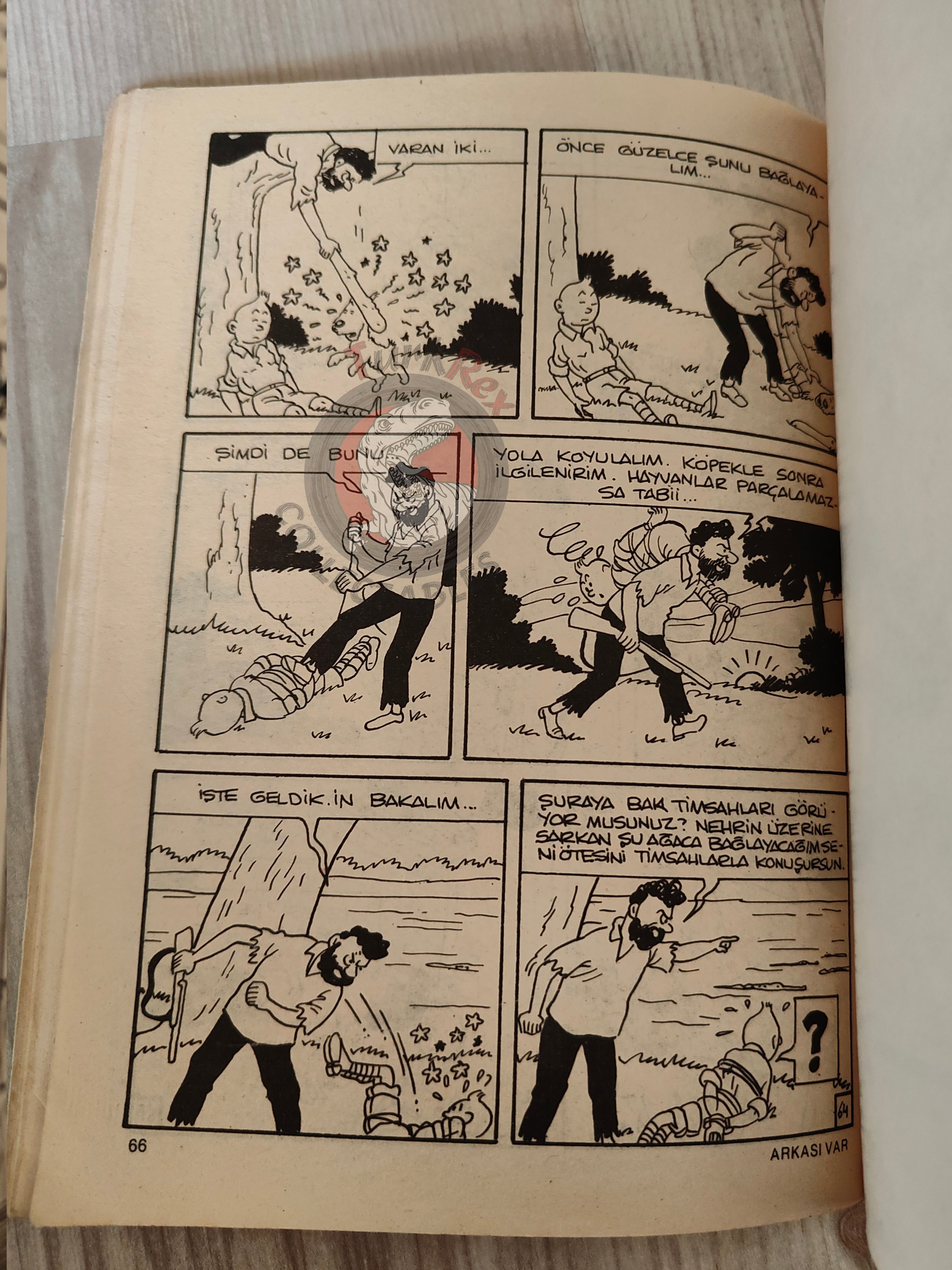 Tintin – Tintin in the Congo 1980s Turkish Edition Comic Turkey