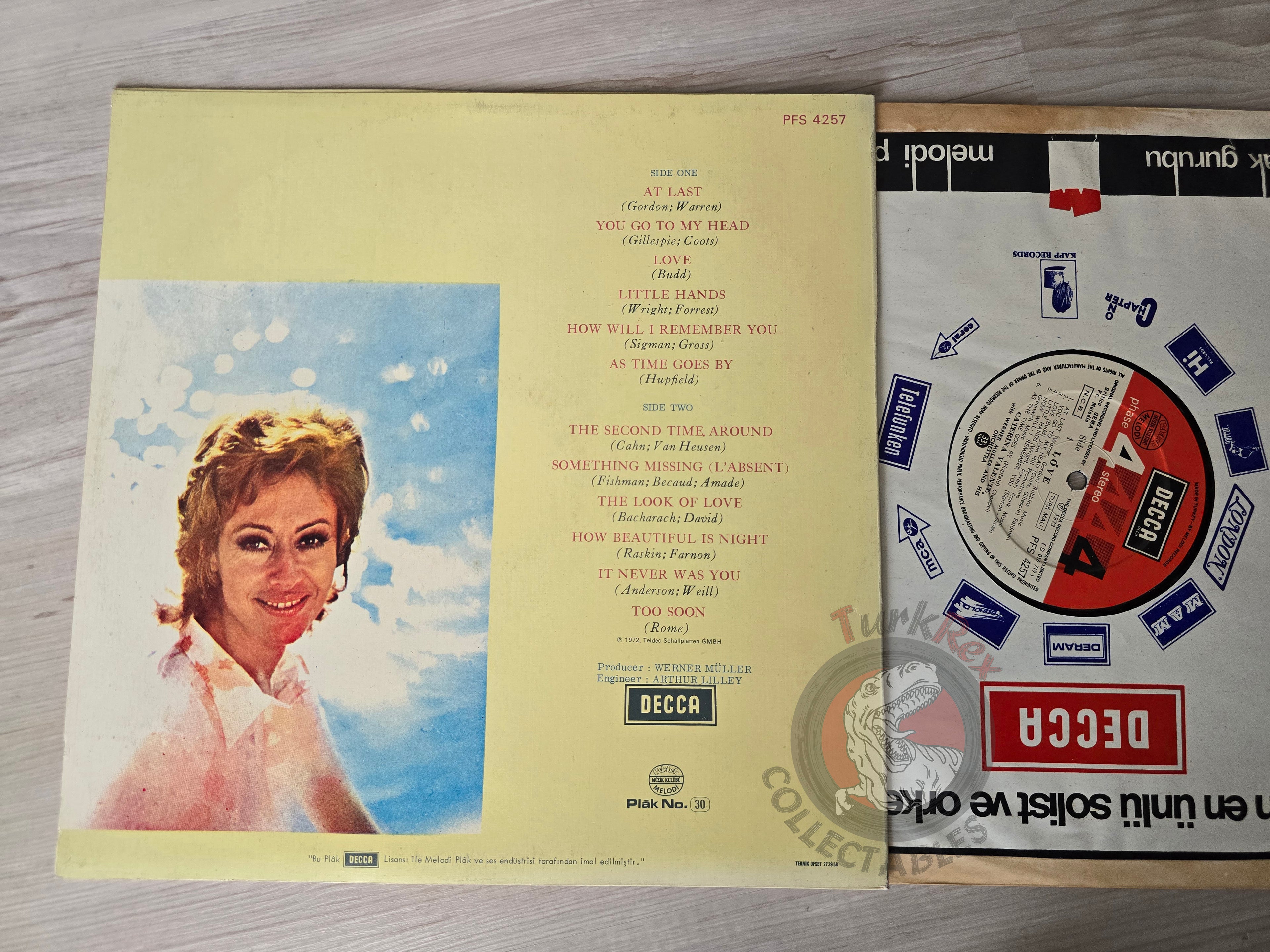 Caterina Valente With Werner Müller – Love Turkish Club Pressing Vinyl Turkey Edition