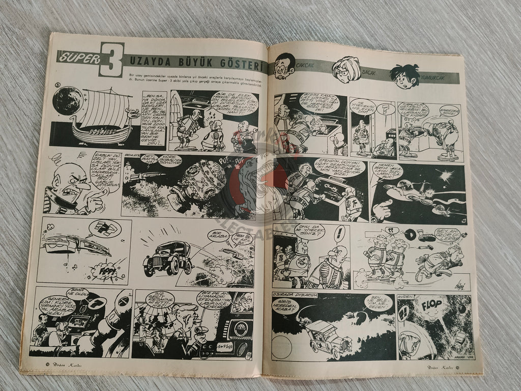 Doğan Kardeş 1971 Magazine #31 Turkish Comic Turkey Johnny Galaxy, Alice In Wonderland