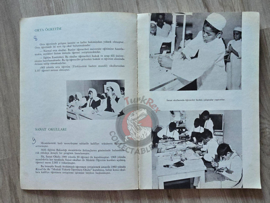 Saudi Arabia Kingdom 1970s Turkish Book Turkey with Maps King Faisal Bin Abdulaziz Al Saud