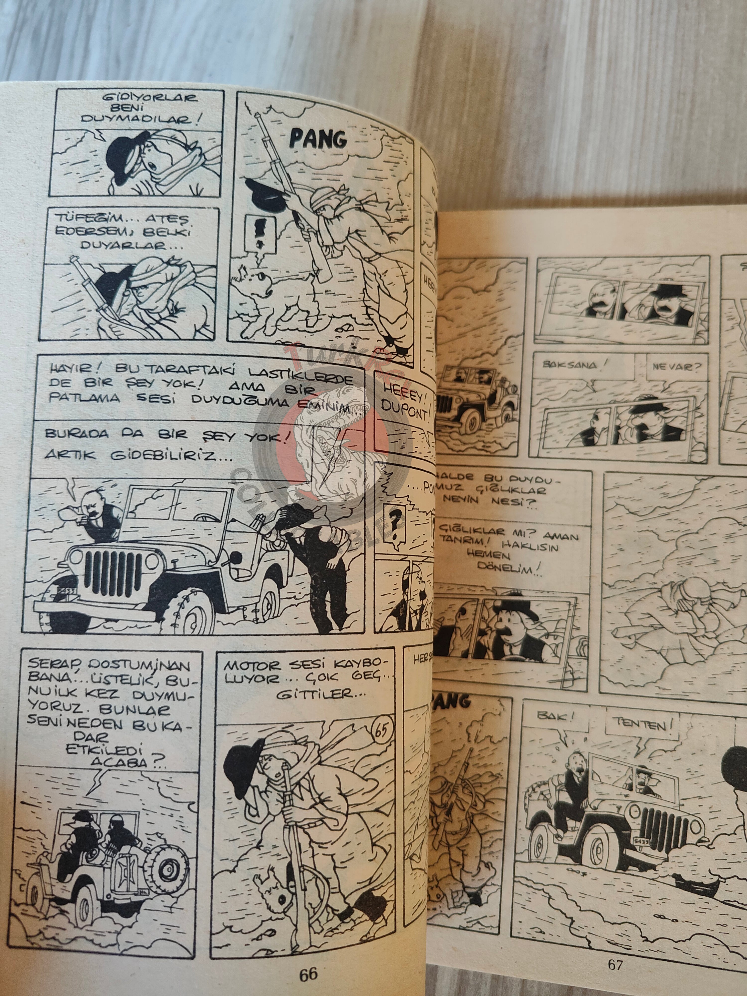 Tintin – Land of Black Gold 1980s Turkish Edition Comic Turkey