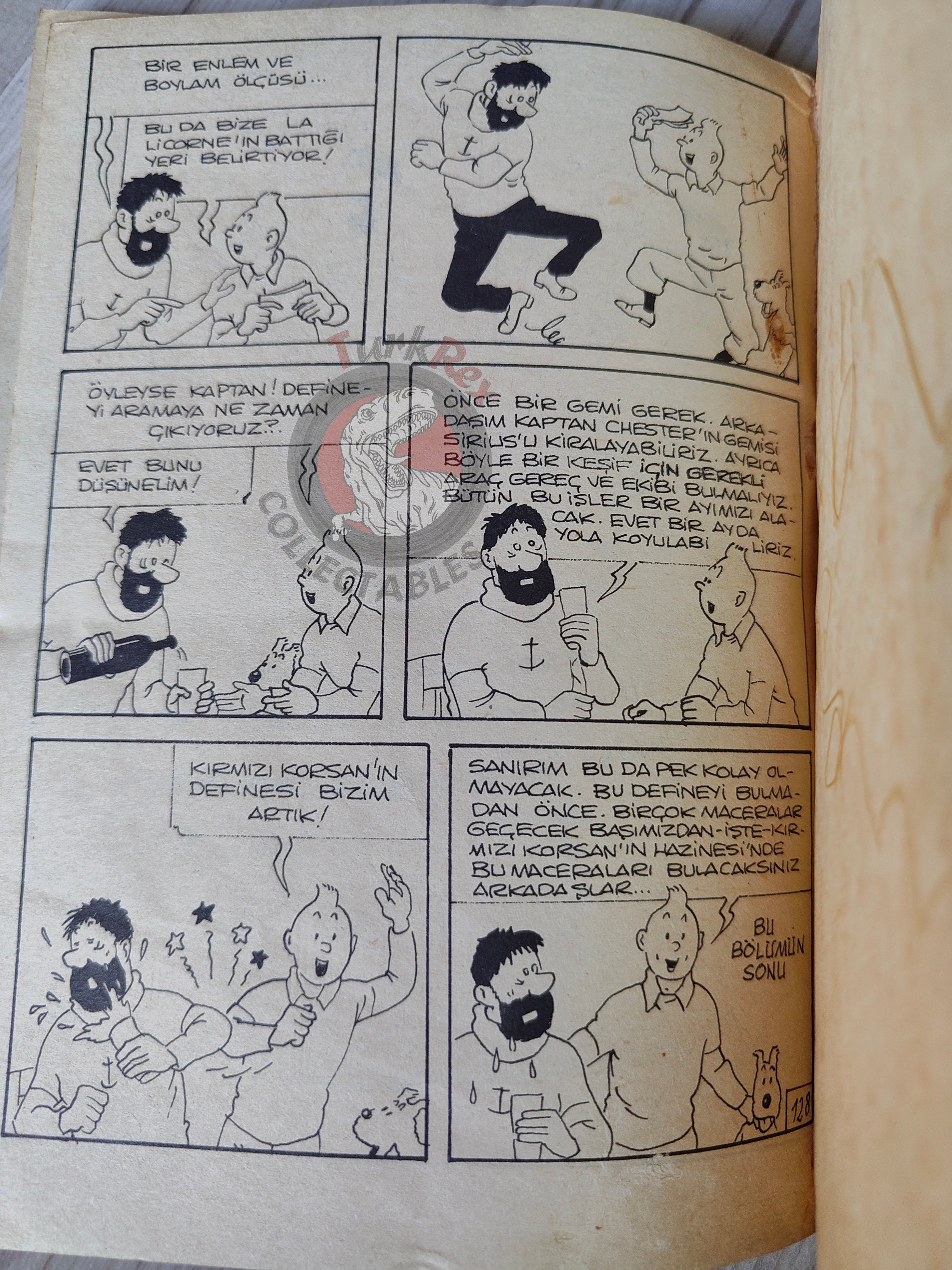 Tintin – The Secret of the Unicorn mid 1980s Turkish Edition Comic Turkey 1