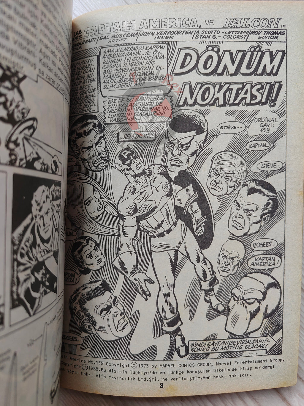 Captain America – Volume 1 1989 Turkish Comic Turkey