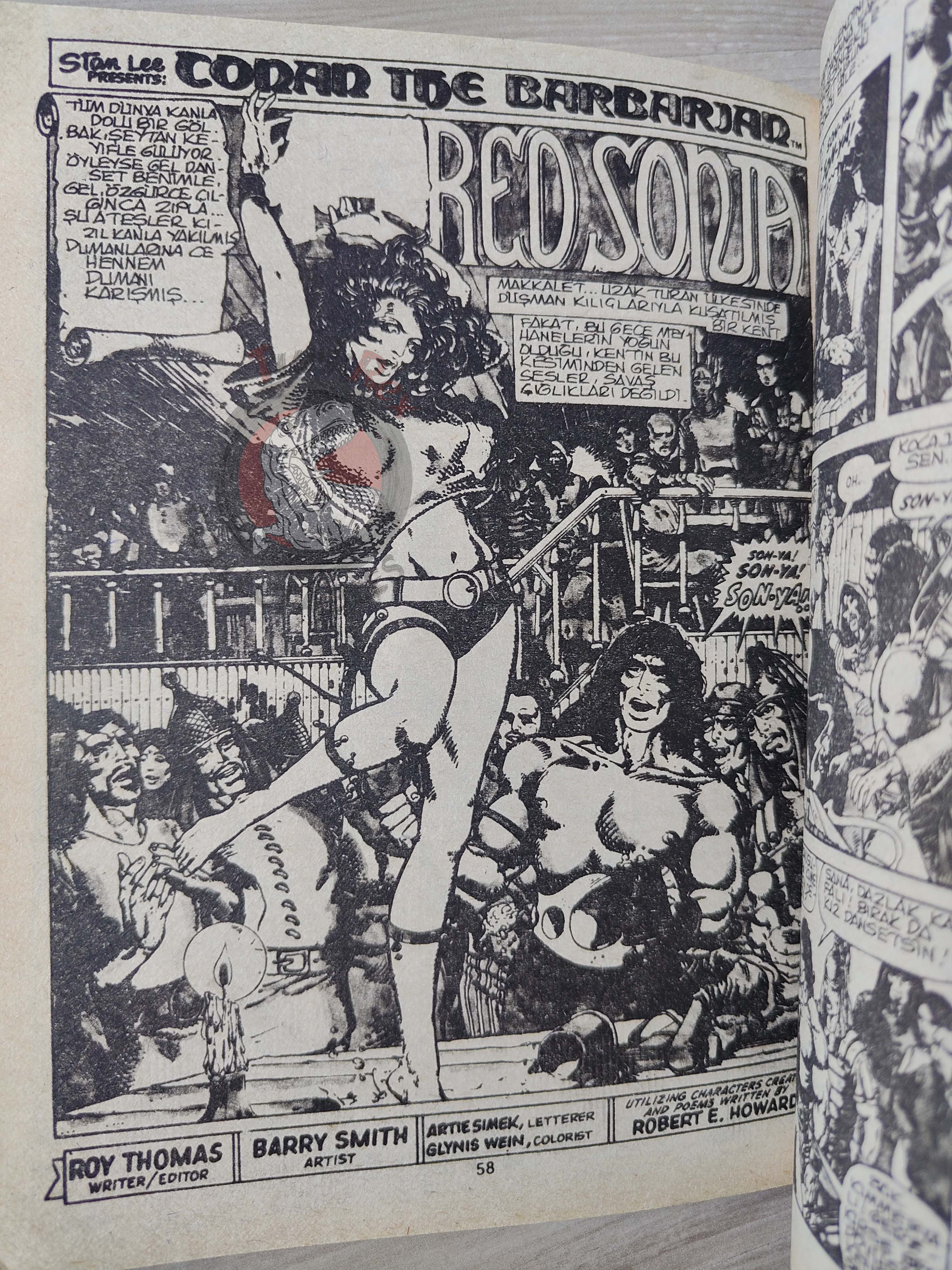 Conan ve Barbarlar #8 1994 Red Sonja Turkish Comic Turkey