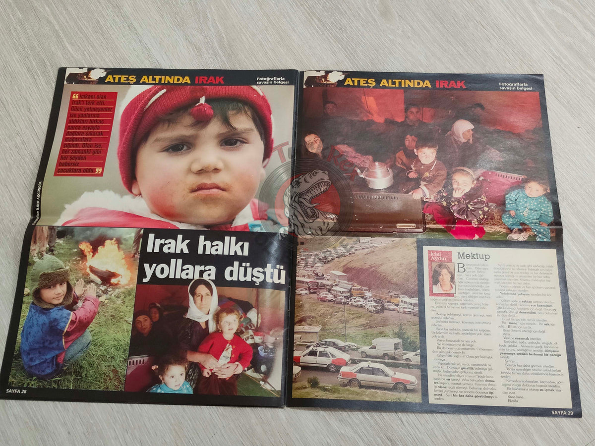 The Gulf War II: Baghdad Turkish Magazine Turkey Middle East Saddam Hussein Iraq George W. Bush