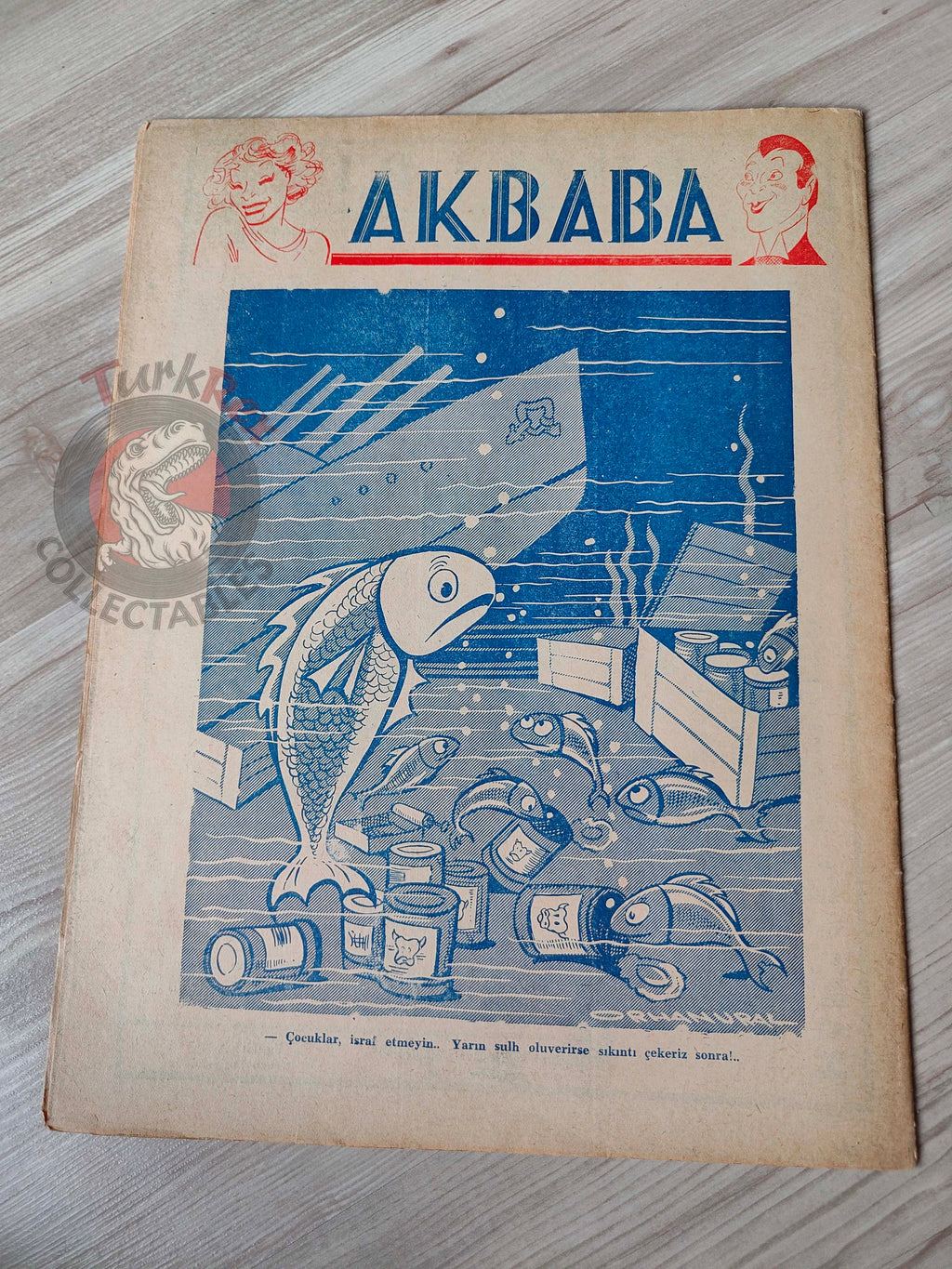 Akbaba 1941 Humor Magazine Turkish Turkey Peace WW2 era France Syria