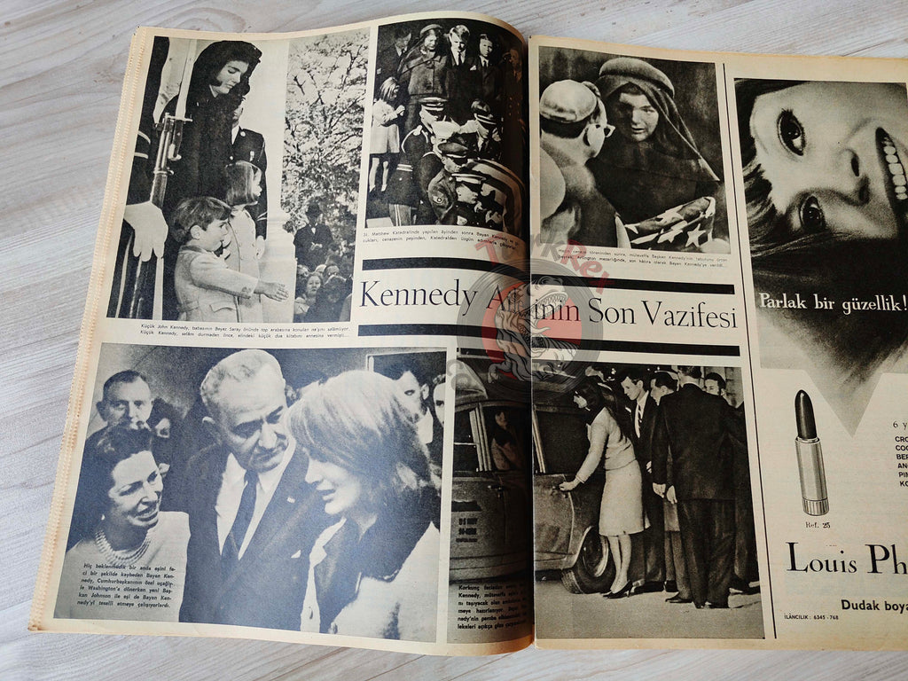 Hayat 1963 John F. Kennedy Assassination Turkish Mag Turkey Jacqueline Kennedy