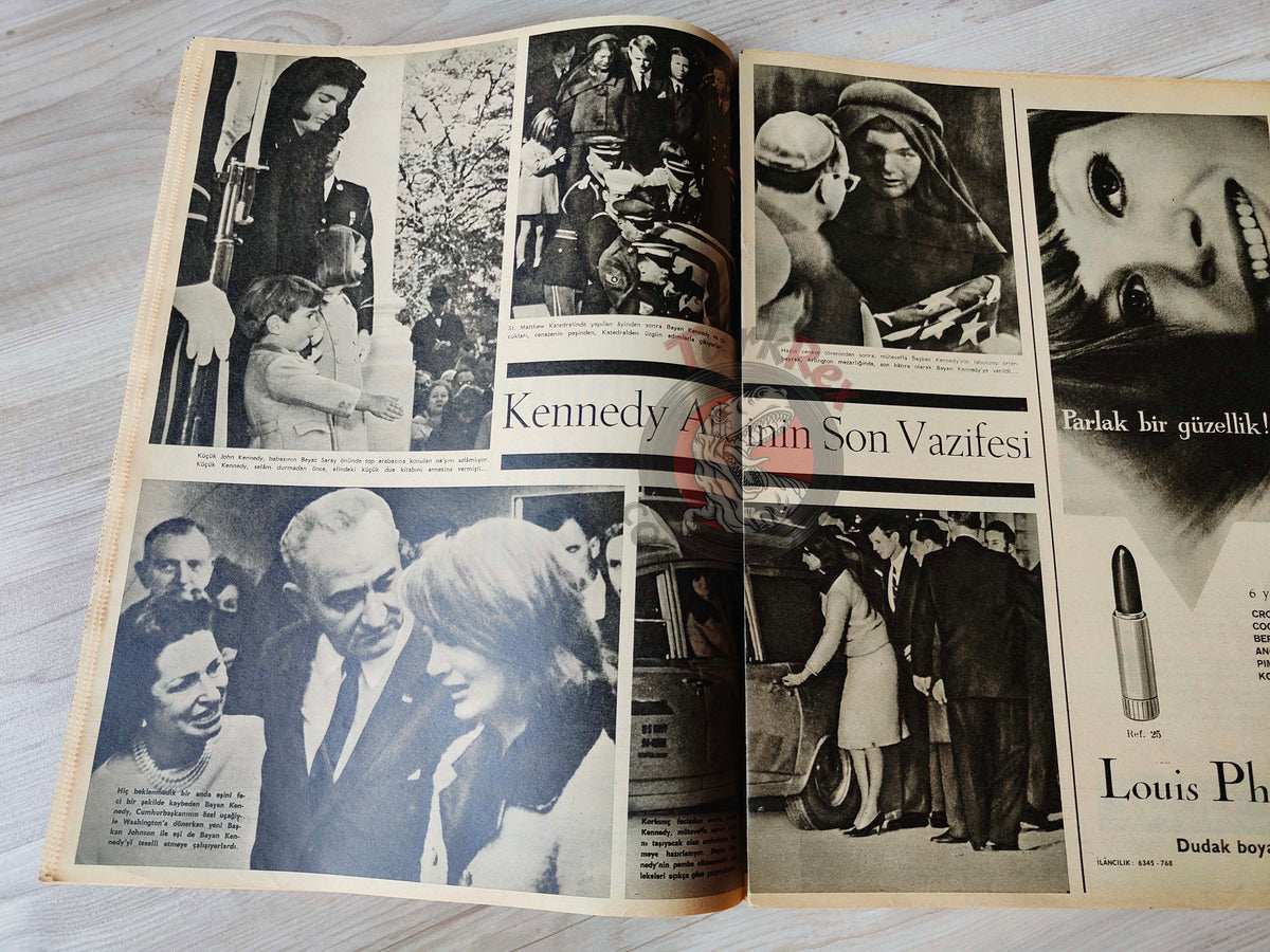 Hayat 1963 John F. Kennedy Assassination Turkish Mag Turkey Jacqueline Kennedy