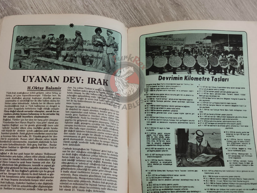 Saddam Hussein - Iraq Today 1984 Official Propaganda Magazine Turkish Turkey Middle East