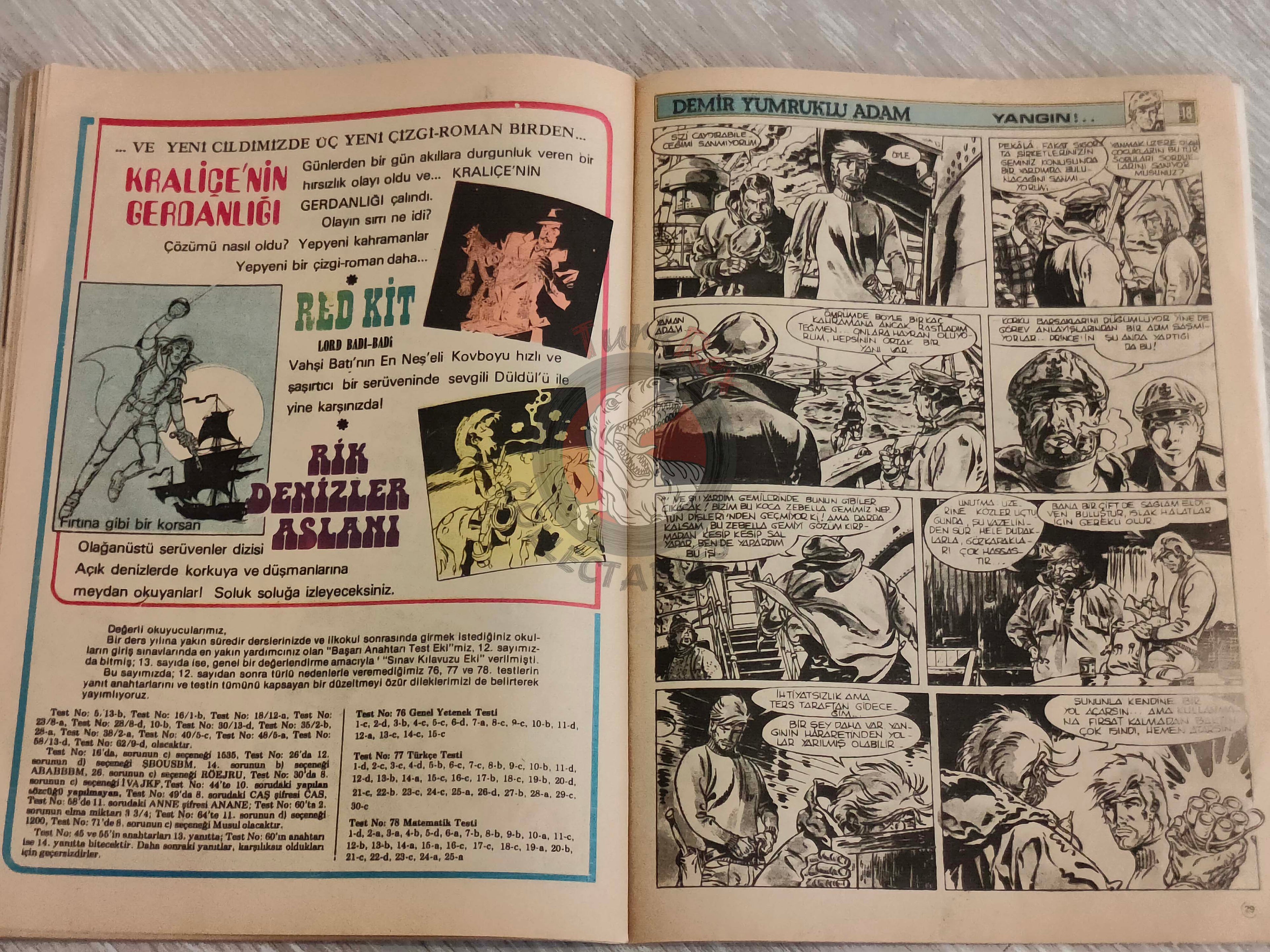Milliyet Çocuk #18 1982 Turkish Comic Turkey The Famous Five Bernard Prince Tarzan Stefi