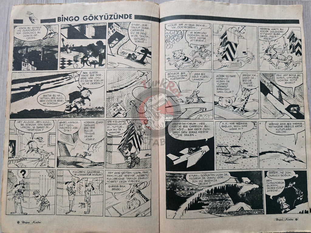Doğan Kardeş 1971 Magazine #34 Turkish Comic Turkey William Tell Alice In Wonderland