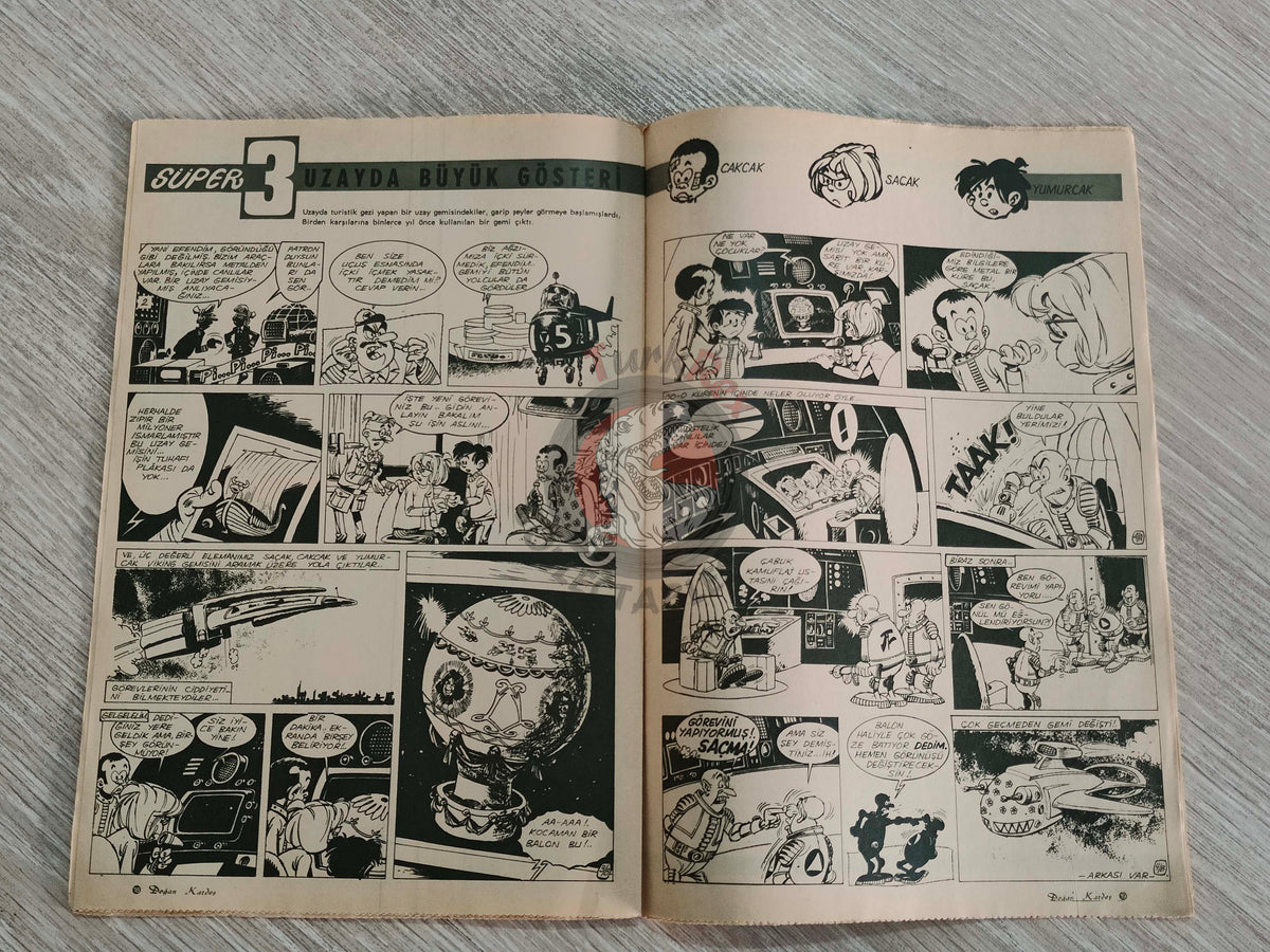Doğan Kardeş 1971 Magazine #30 Turkish Comic Turkey William Tell Alice In Wonderland Flintstones