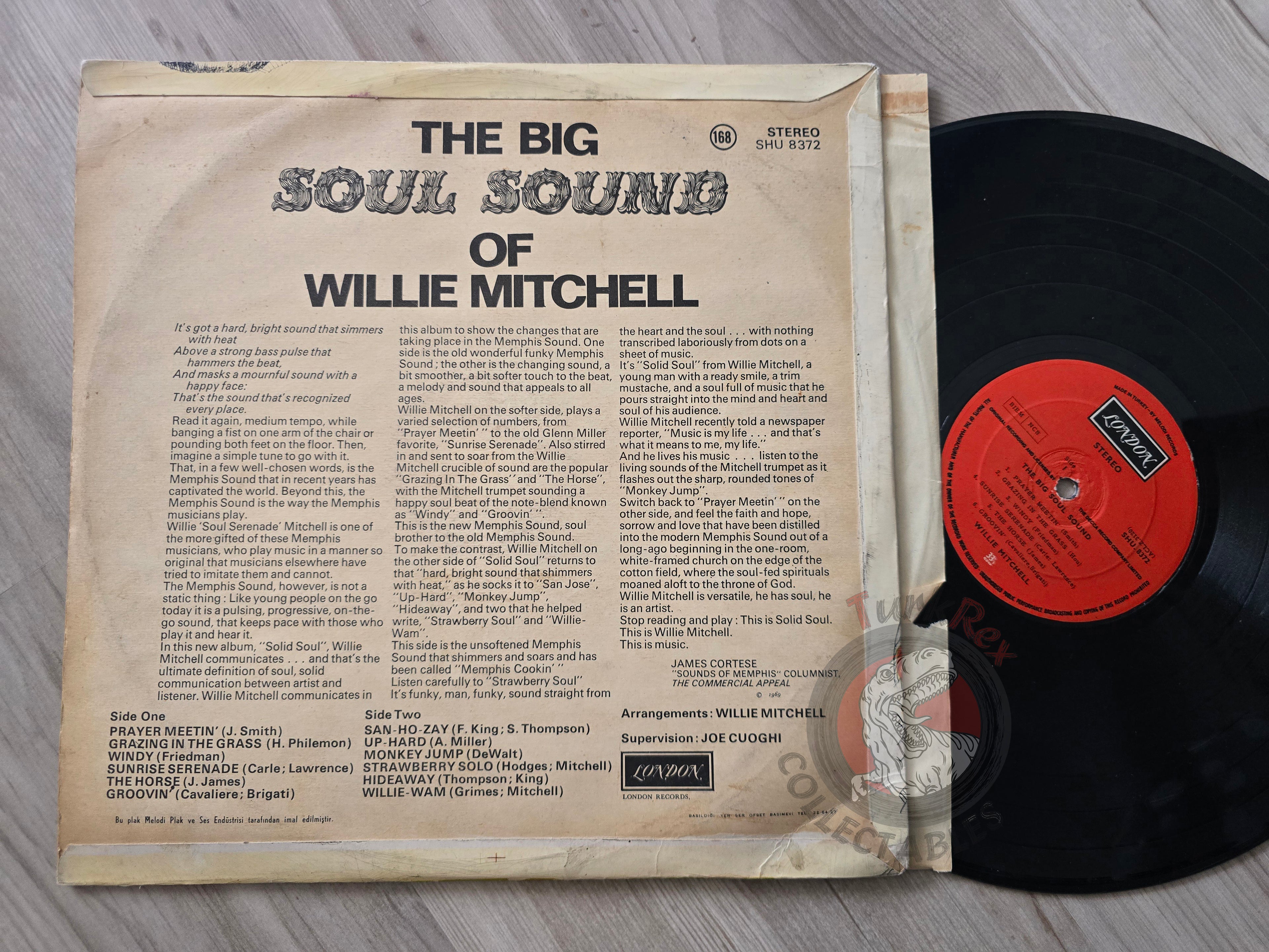 Willie Mitchell – Solid Soul (The Big Soul Sound) Turkish Pressing Vinyl Turkey Edition