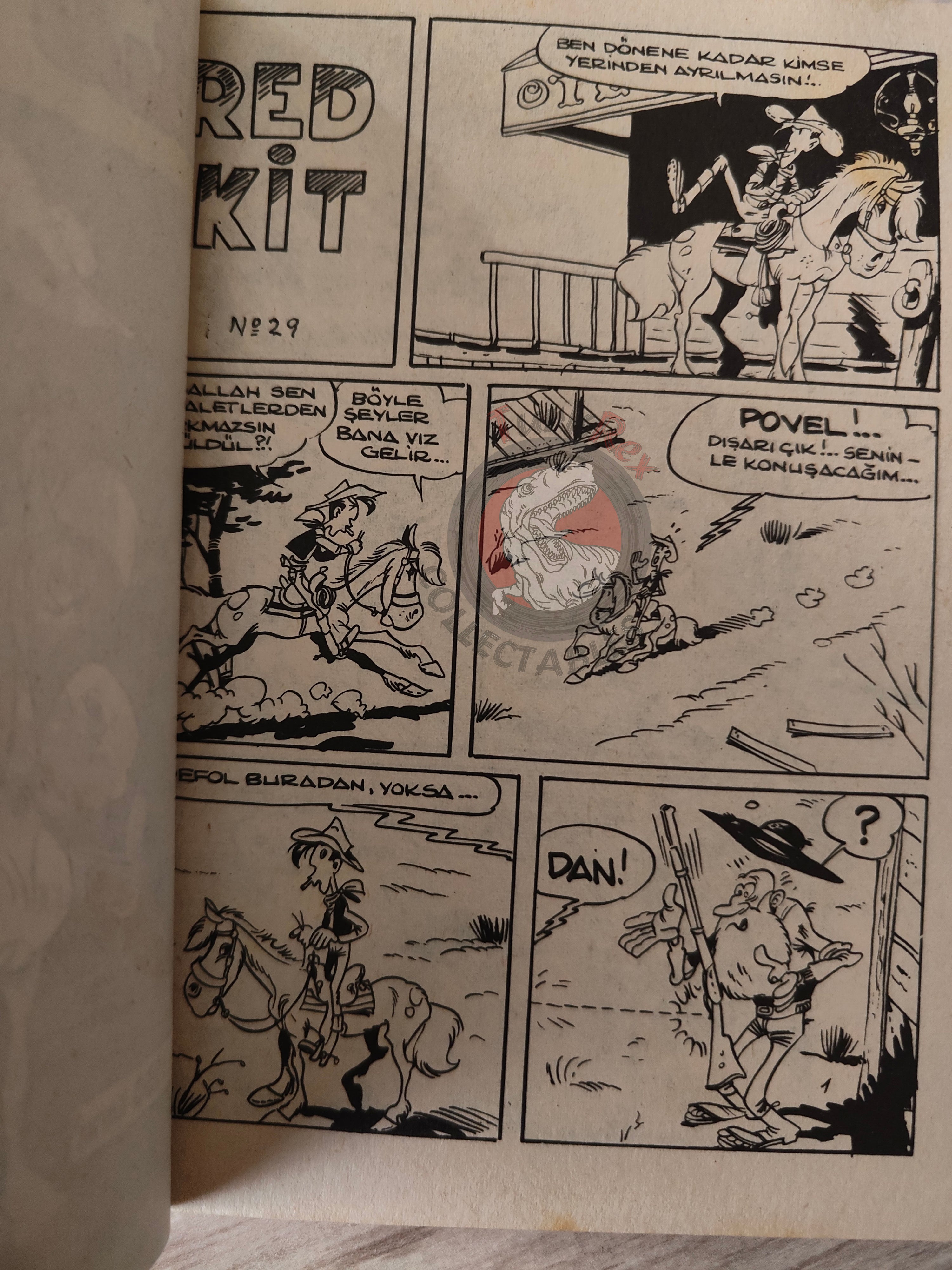 Lucky Luke #10 La Ville Fantôme 1972 Turkish Comic Turkey Gil Jourdan Gaston