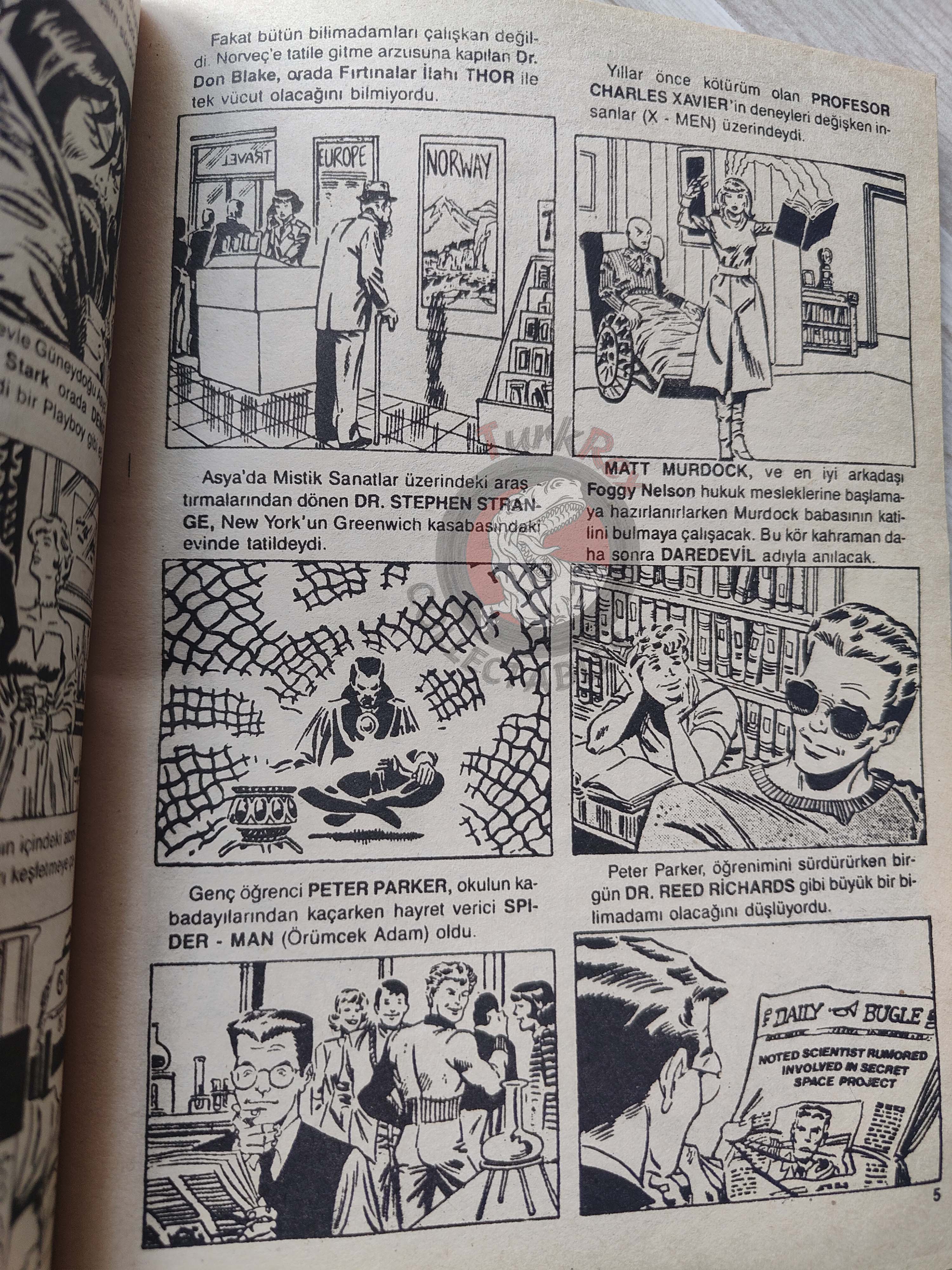 Çizgi Roman Koleksiyon Dergisi #1 Marvel Promo Issue Turkish Comic Turkey 1988